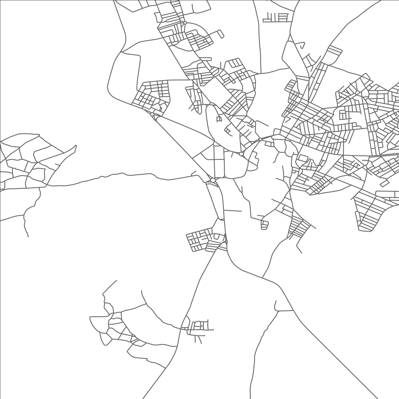 ROAD MAP OF BOUJAD, MOROCCO BY MAPBAKES