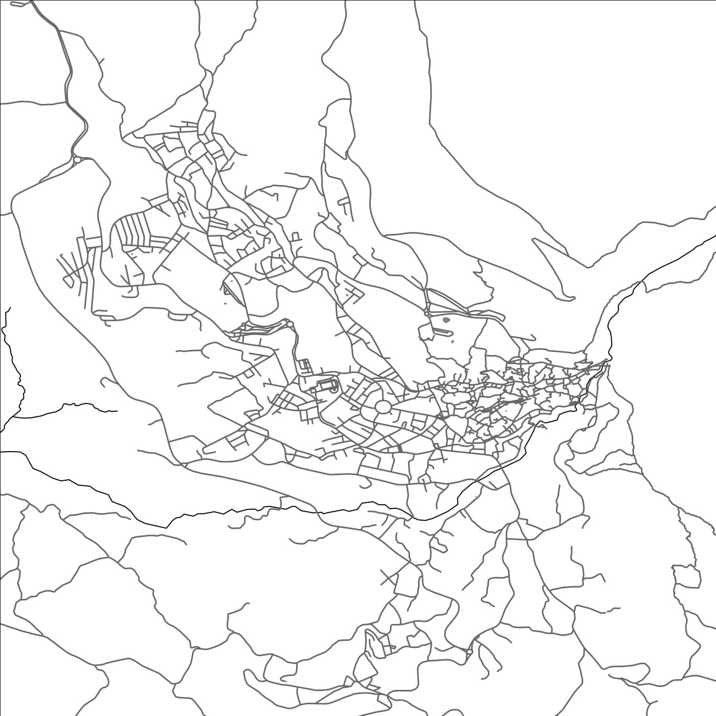 ROAD MAP OF CHEFCHAOUENE, MOROCCO BY MAPBAKES