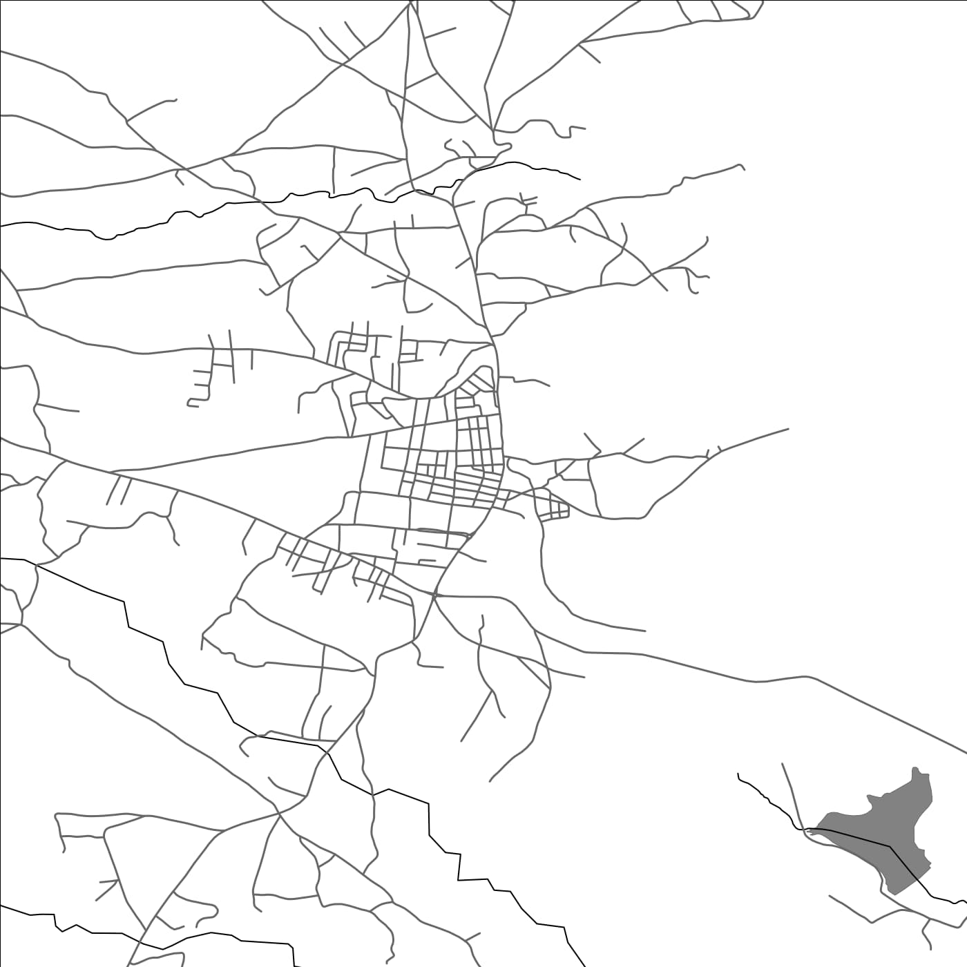 ROAD MAP OF DAR EL KEBDANI, MOROCCO BY MAPBAKES