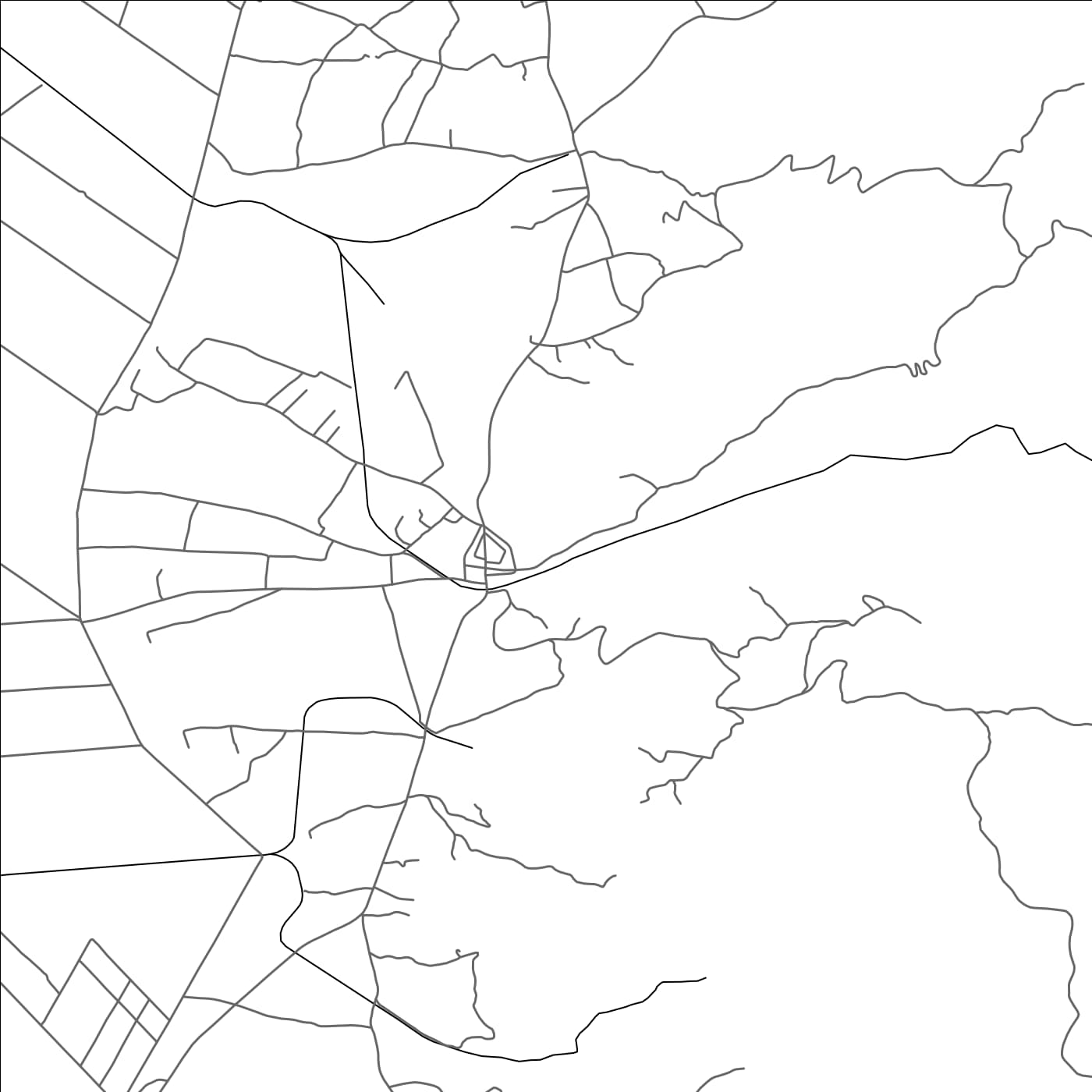 ROAD MAP OF DOUAR TROUGOUT, MOROCCO BY MAPBAKES