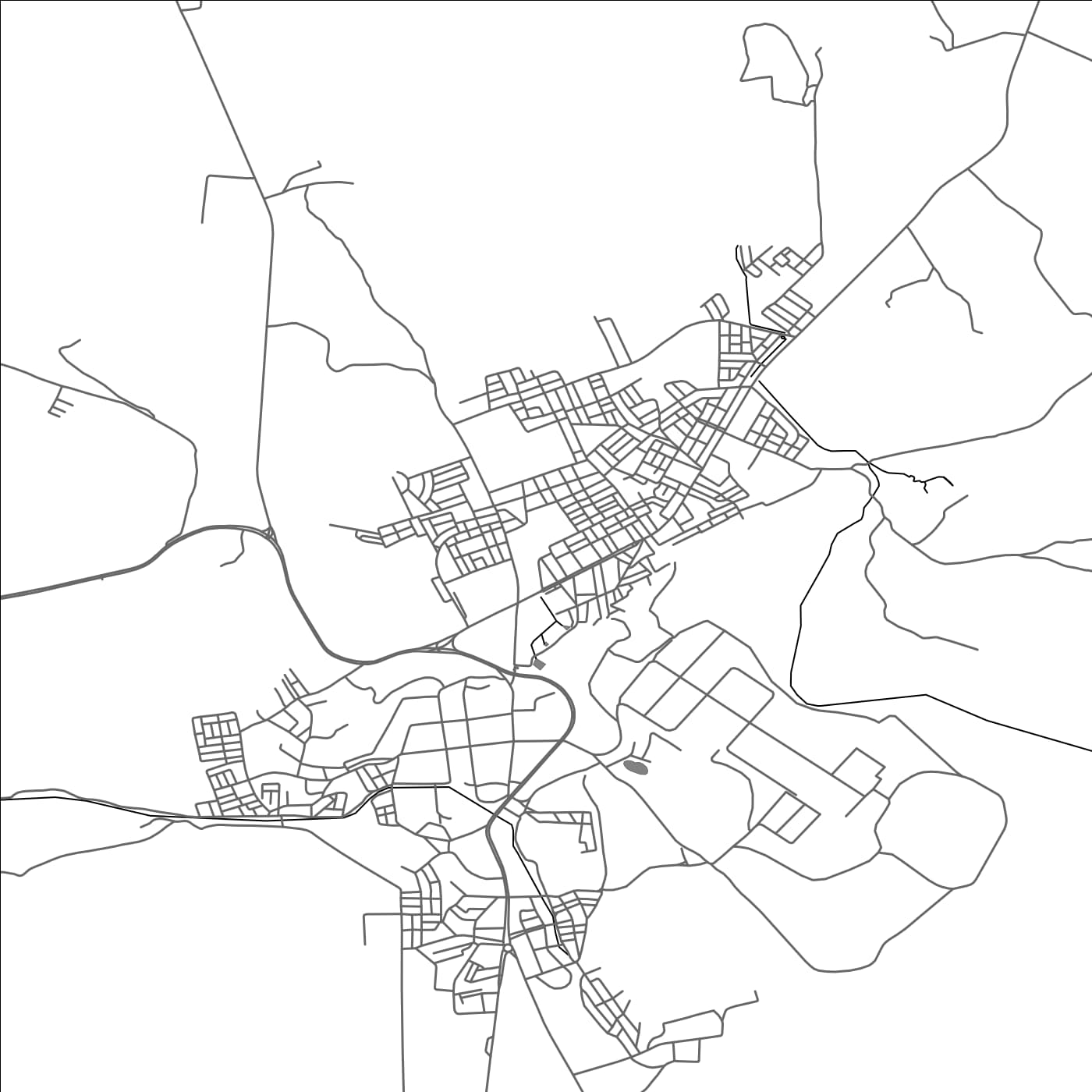 ROAD MAP OF EL HAJEB, MOROCCO BY MAPBAKES