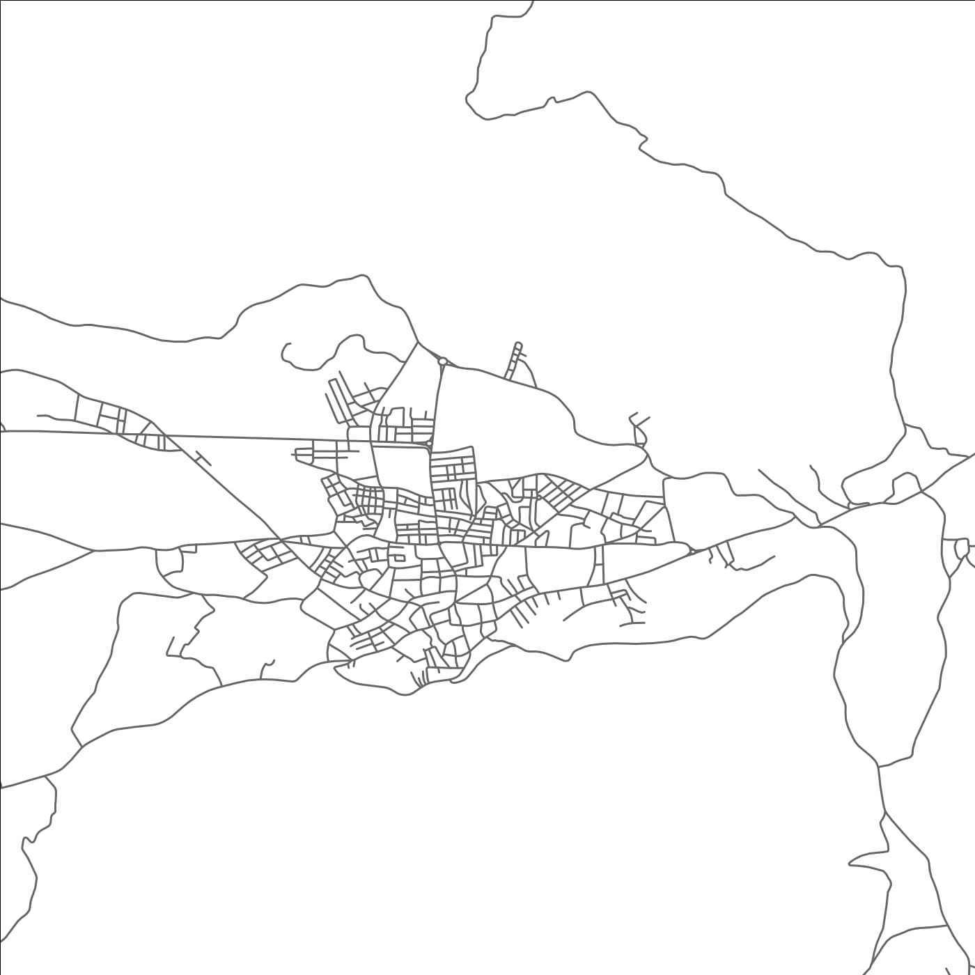 ROAD MAP OF EL KSIBA, MOROCCO BY MAPBAKES