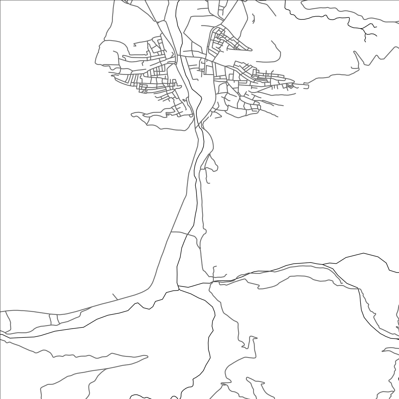 ROAD MAP OF IMI-N-TANOUT, MOROCCO BY MAPBAKES