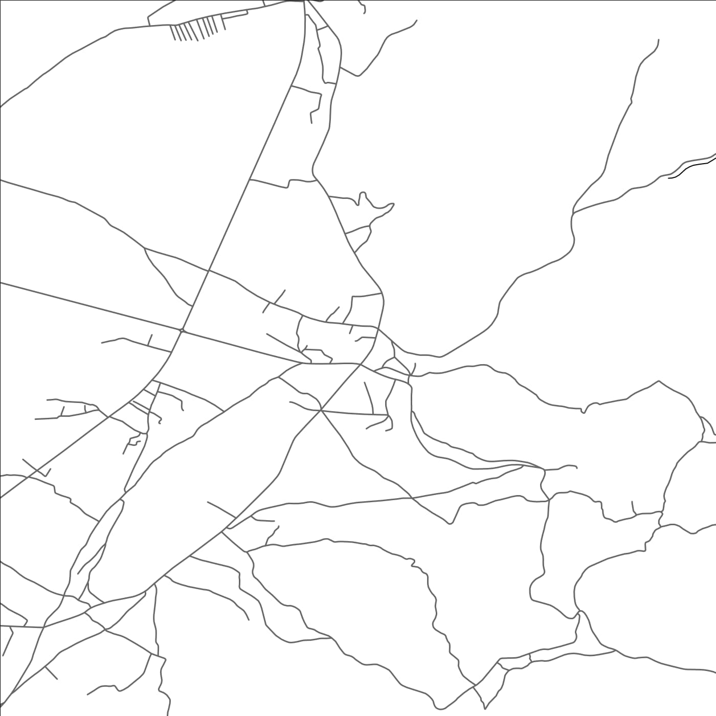 ROAD MAP OF KASBA TANORA, MOROCCO BY MAPBAKES