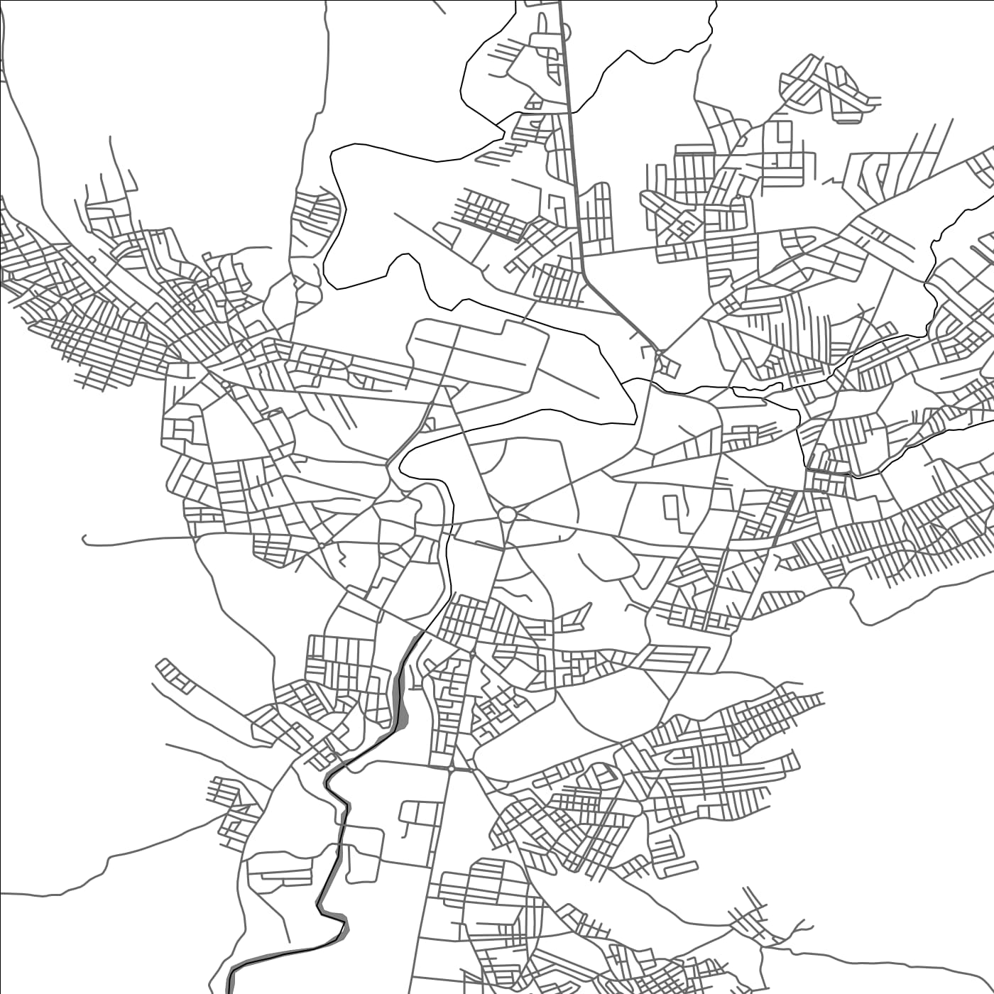 ROAD MAP OF KHENIFRA, MOROCCO BY MAPBAKES