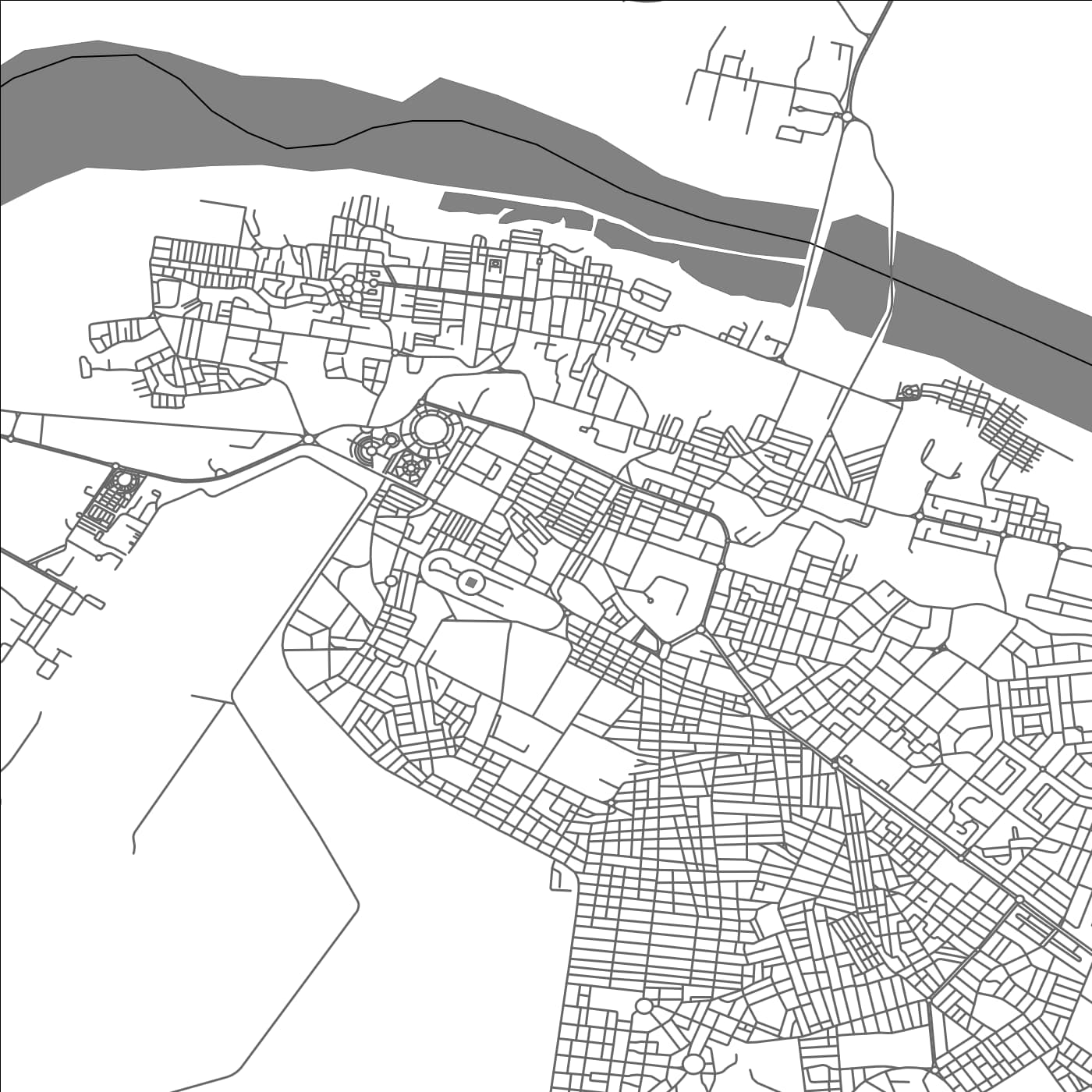 ROAD MAP OF LAAYOUNE, MOROCCO BY MAPBAKES