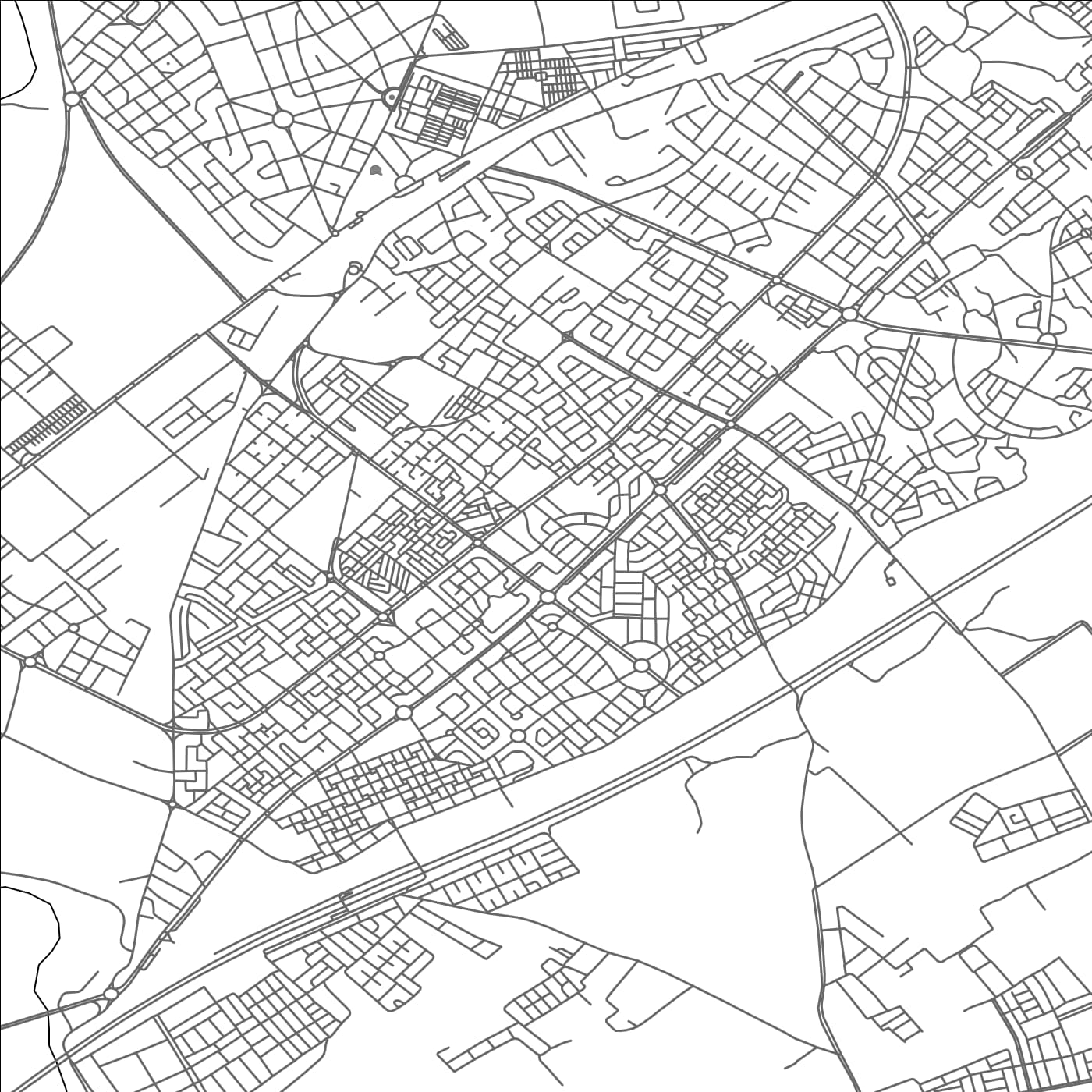 ROAD MAP OF MOHAMMEDIA, MOROCCO BY MAPBAKES