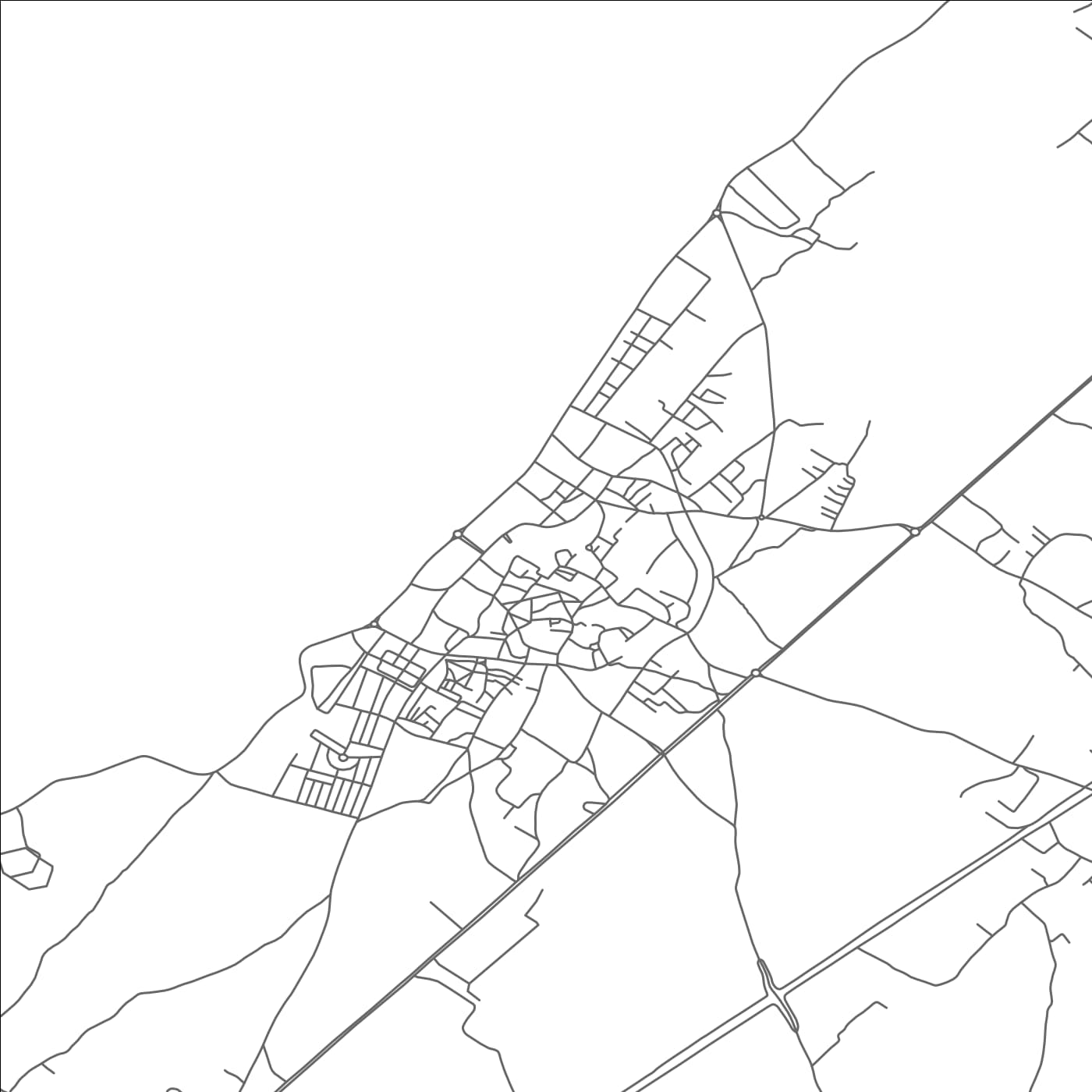 ROAD MAP OF MOULAY ABDALLAH, MOROCCO BY MAPBAKES