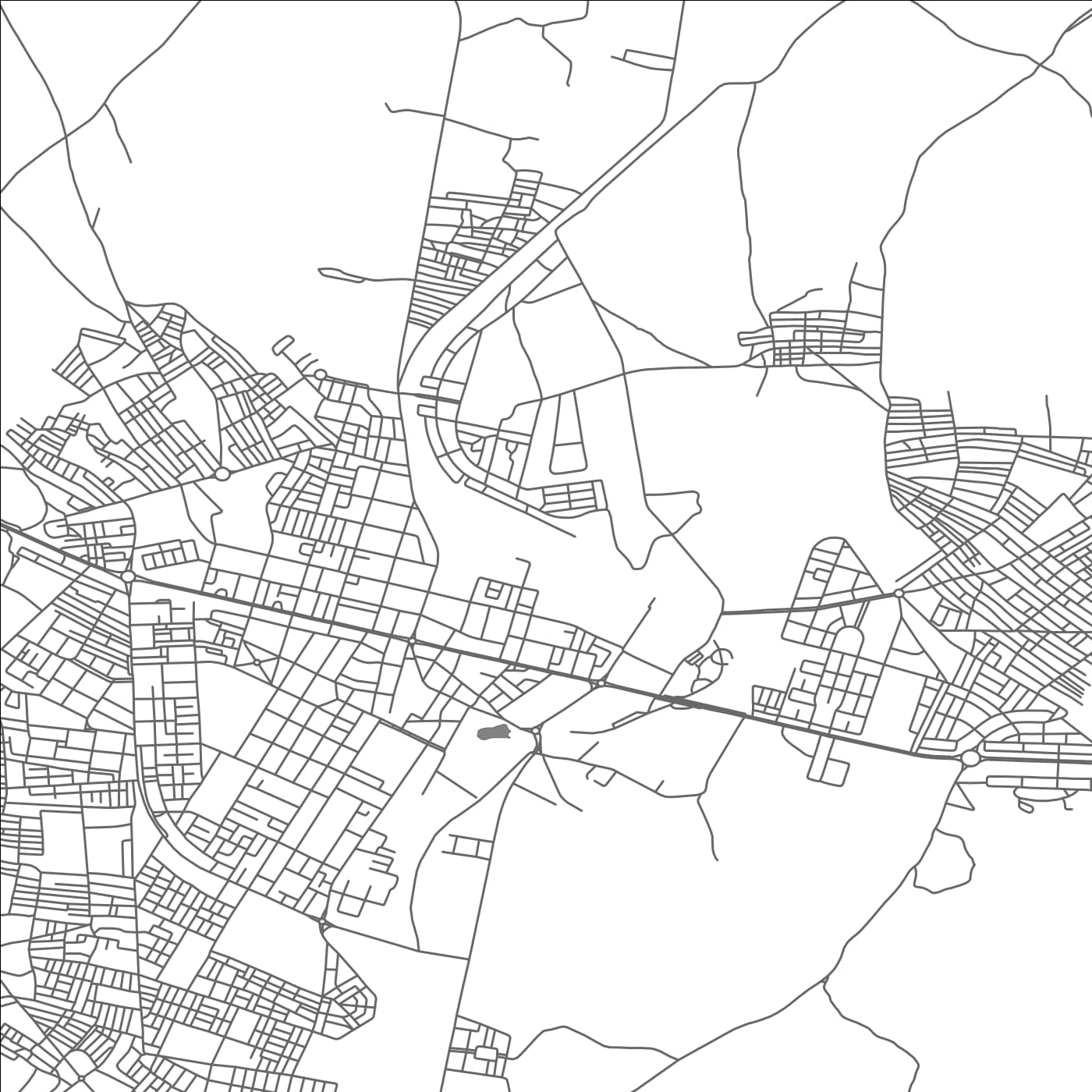 ROAD MAP OF OUED ZEM, MOROCCO BY MAPBAKES