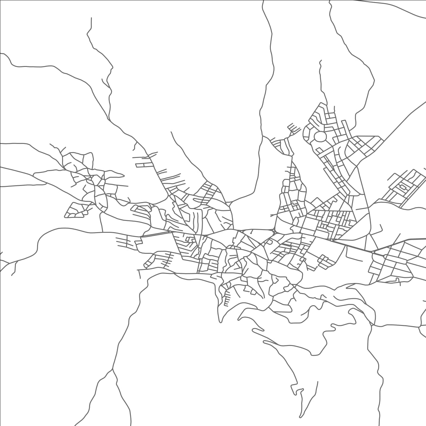 ROAD MAP OF OUEZZANE, MOROCCO BY MAPBAKES