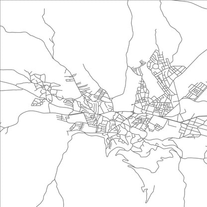 ROAD MAP OF OUEZZANE, MOROCCO BY MAPBAKES