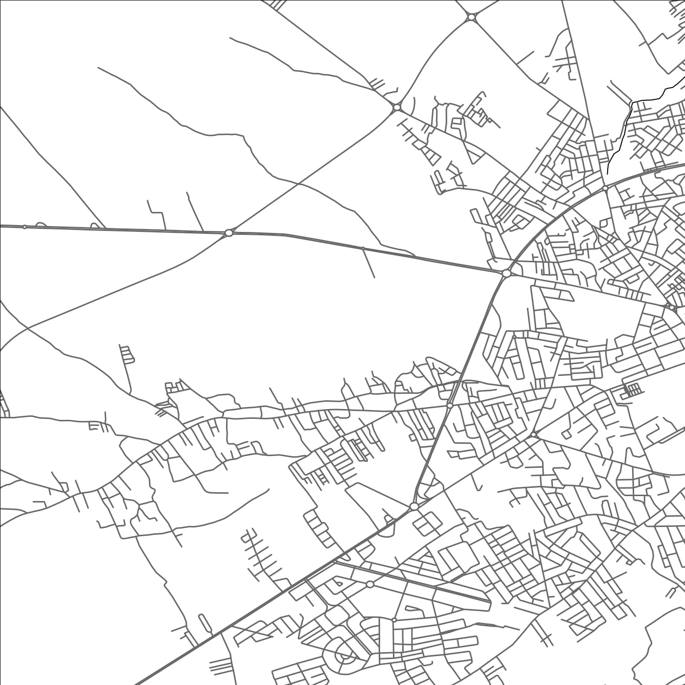 ROAD MAP OF OULAD AYYAD, MOROCCO BY MAPBAKES