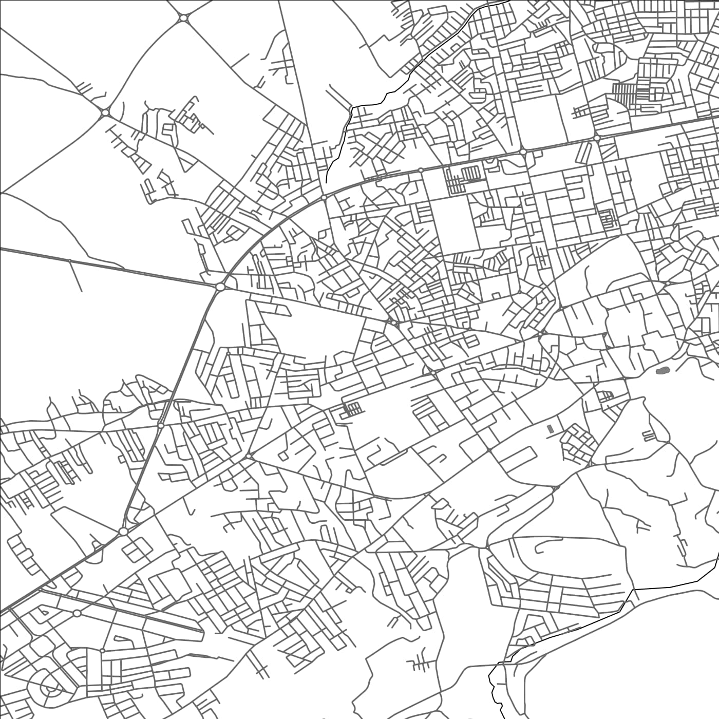 ROAD MAP OF OULAD HAMDANE, MOROCCO BY MAPBAKES