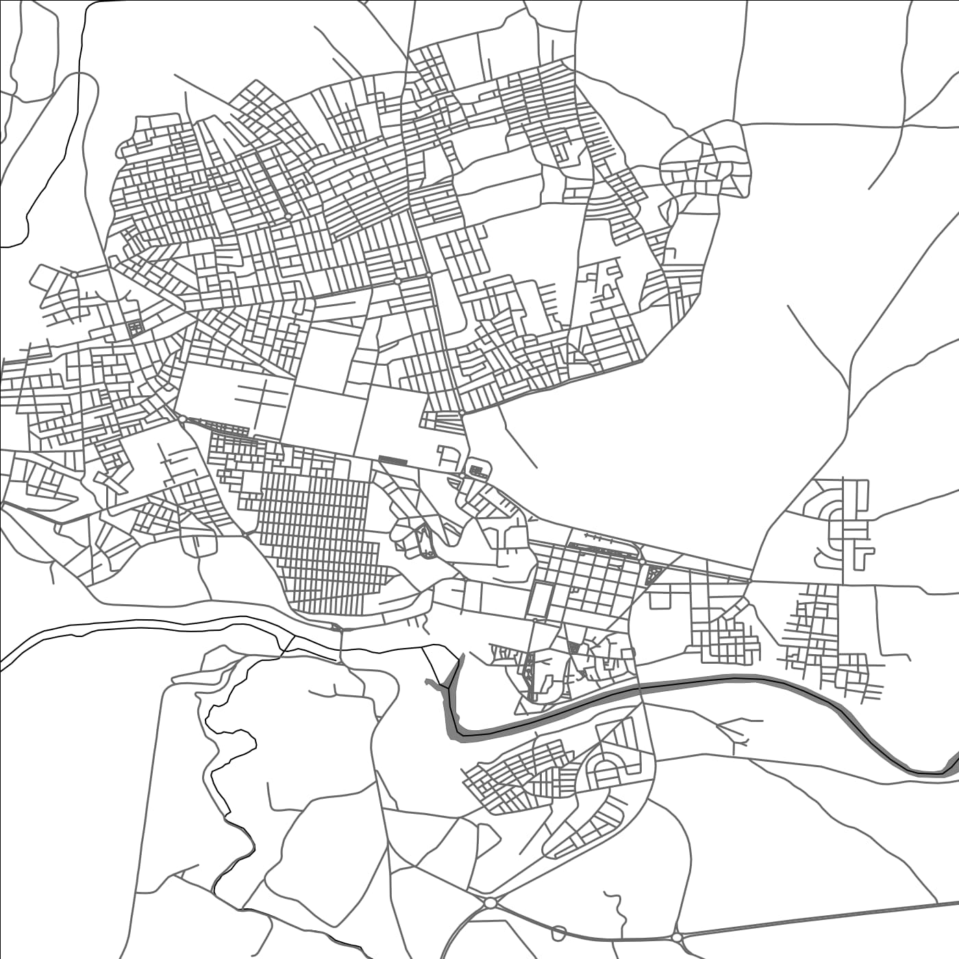 ROAD MAP OF QASBAT TADLA, MOROCCO BY MAPBAKES