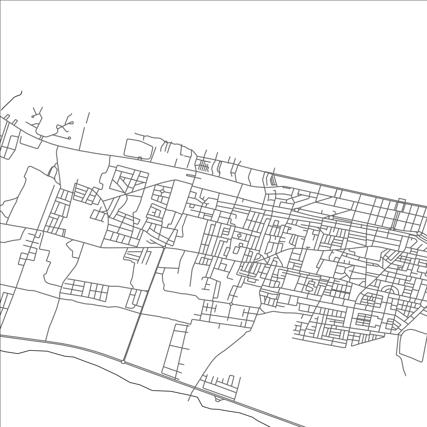 ROAD MAP OF SAIDIA, MOROCCO BY MAPBAKES