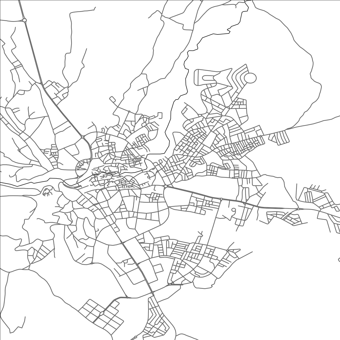 ROAD MAP OF SEFROU, MOROCCO BY MAPBAKES