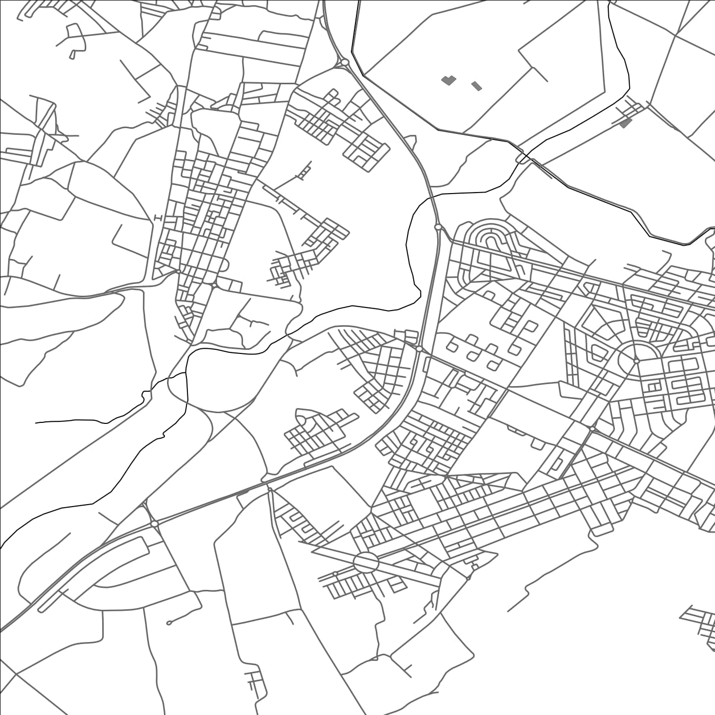 ROAD MAP OF SELOUANE, MOROCCO BY MAPBAKES