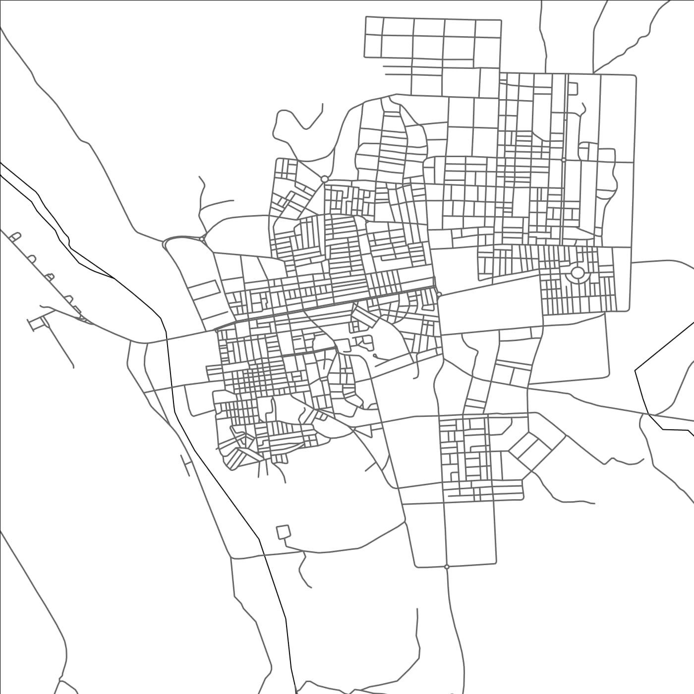 ROAD MAP OF SEMARA, MOROCCO BY MAPBAKES