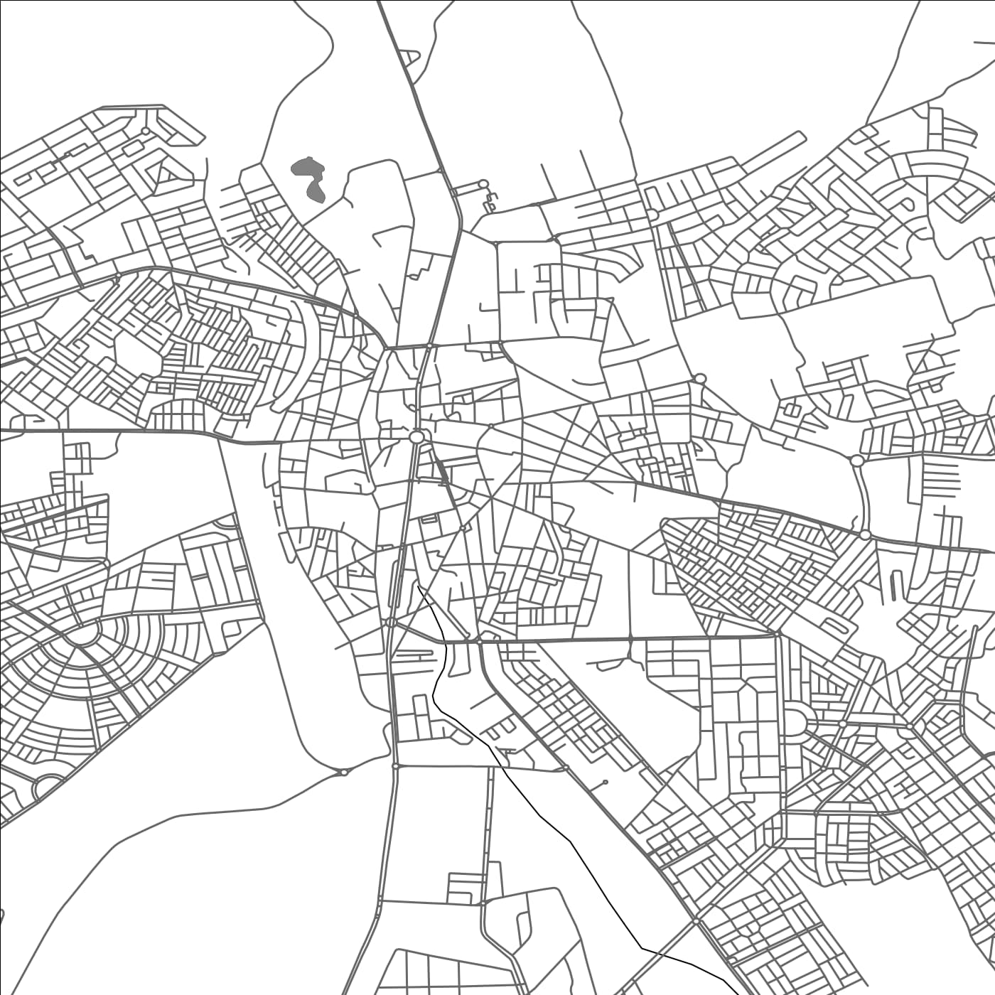 ROAD MAP OF SETTAT, MOROCCO BY MAPBAKES