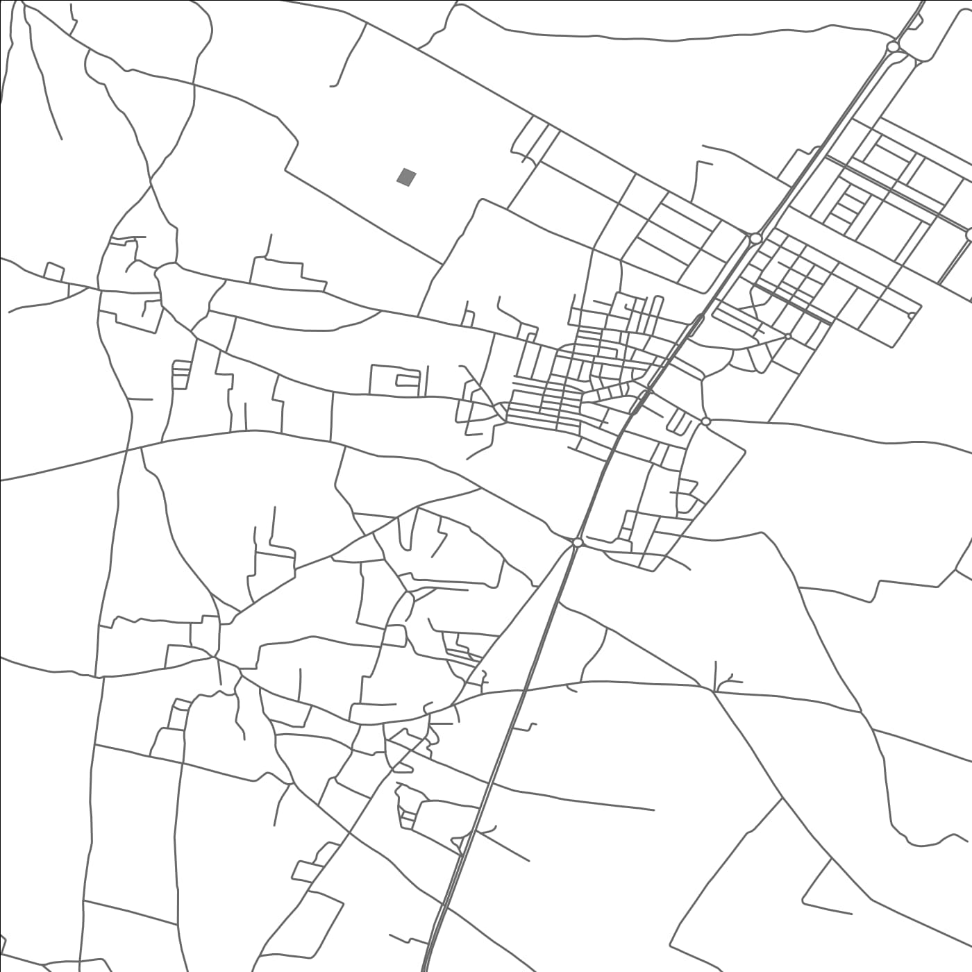 ROAD MAP OF SIDI BIBI, MOROCCO BY MAPBAKES