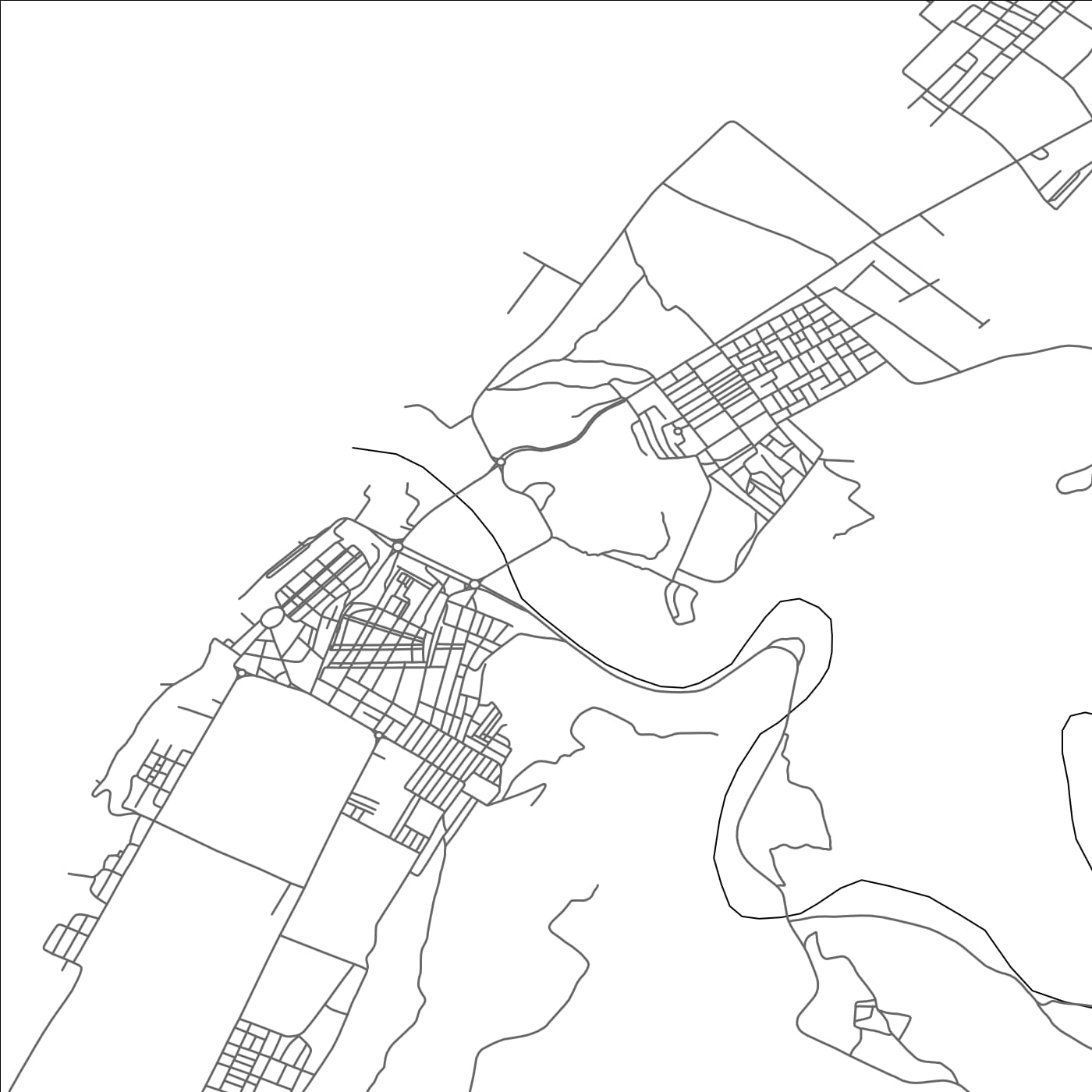 ROAD MAP OF SIDI IFNI, MOROCCO BY MAPBAKES