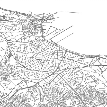 ROAD MAP OF TANGIER, MOROCCO BY MAPBAKES