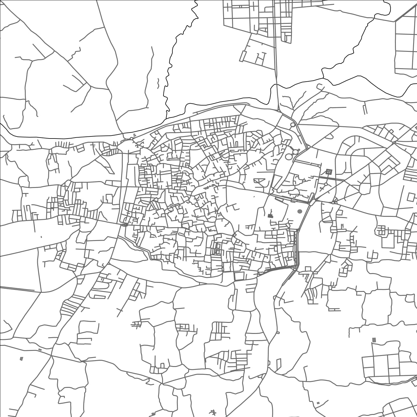 ROAD MAP OF TAROUDANNT, MOROCCO BY MAPBAKES