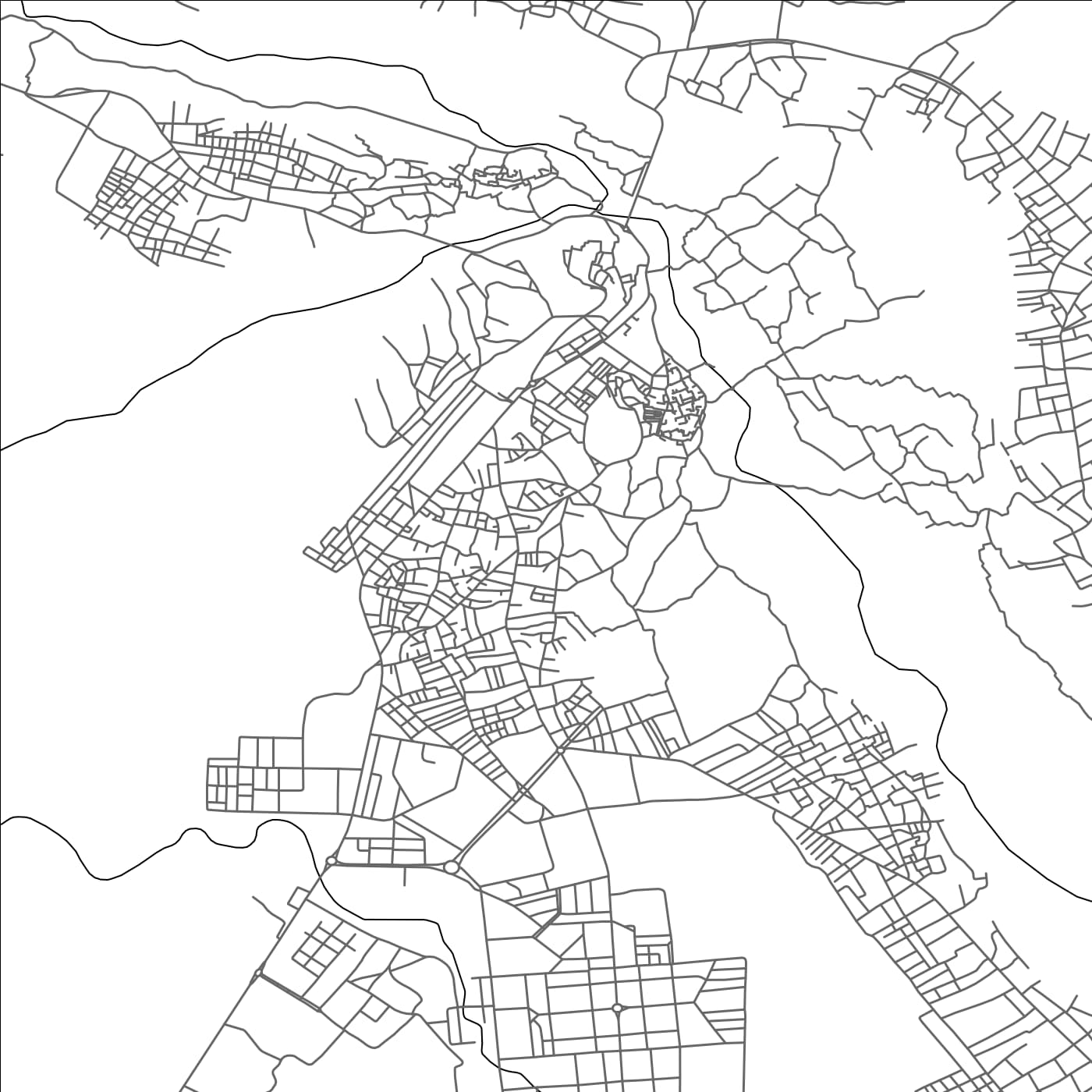 ROAD MAP OF TINEGHIR, MOROCCO BY MAPBAKES