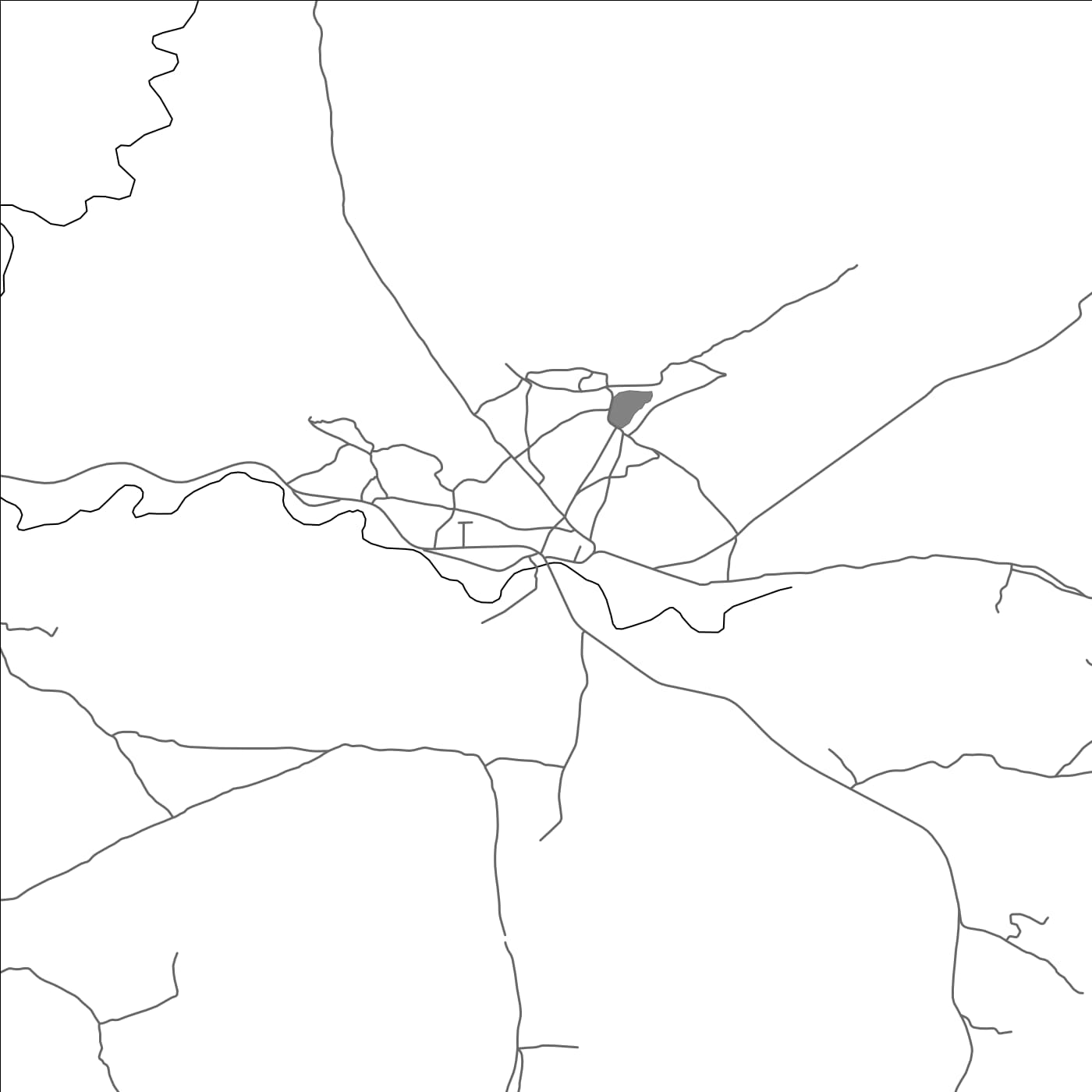 ROAD MAP OF TOUAMA, MOROCCO BY MAPBAKES