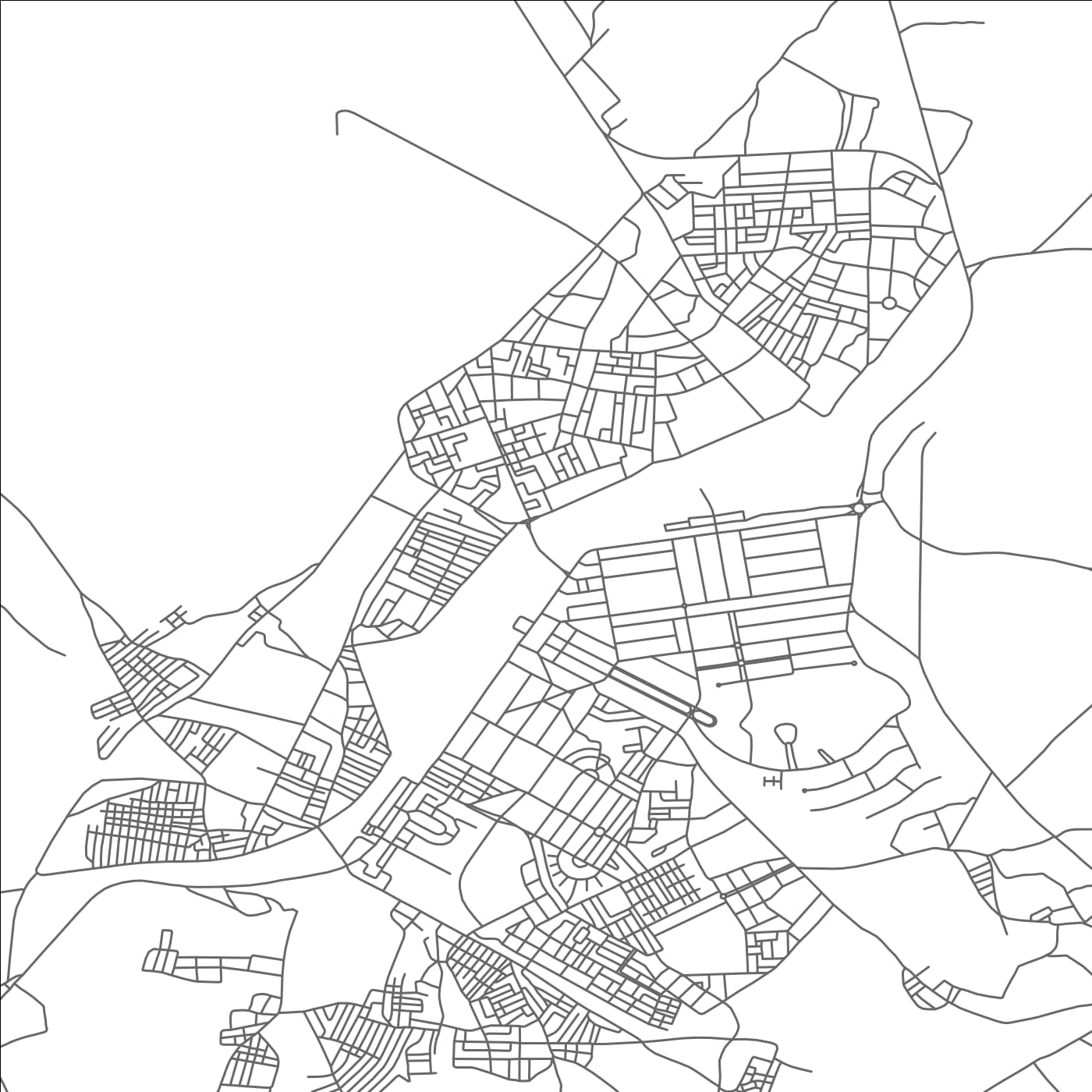 ROAD MAP OF YOUSSOUFIA, MOROCCO BY MAPBAKES