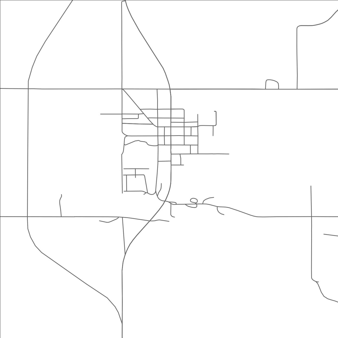 ROAD MAP OF ALEXANDER, NORTH DAKOTA BY MAPBAKES