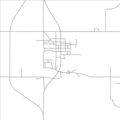 ROAD MAP OF ALEXANDER, NORTH DAKOTA BY MAPBAKES