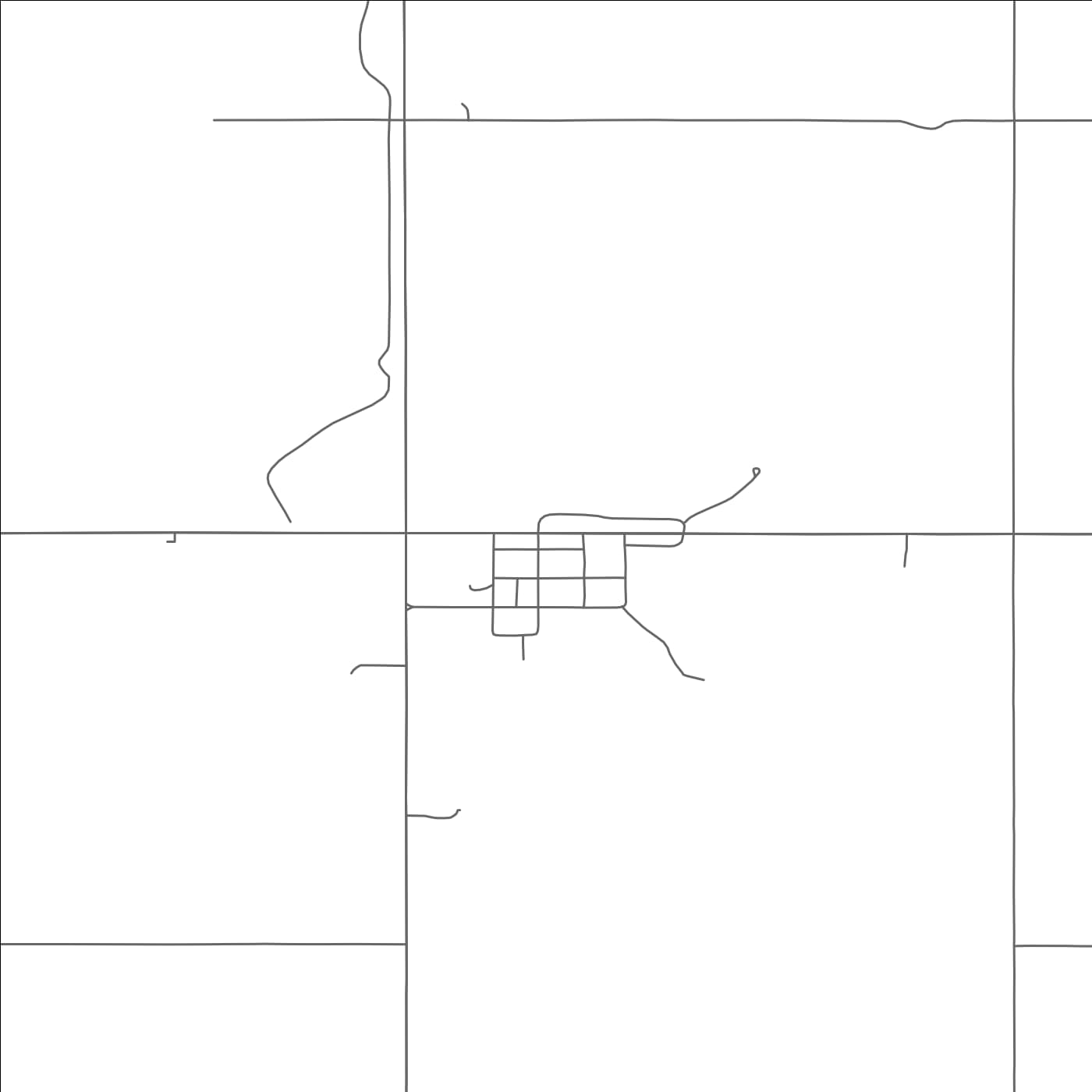 ROAD MAP OF ALSEN, NORTH DAKOTA BY MAPBAKES