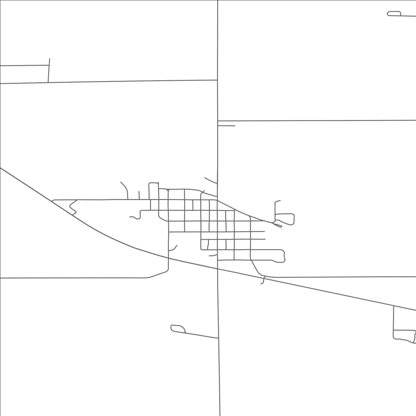 ROAD MAP OF ANAMOOSE, NORTH DAKOTA BY MAPBAKES