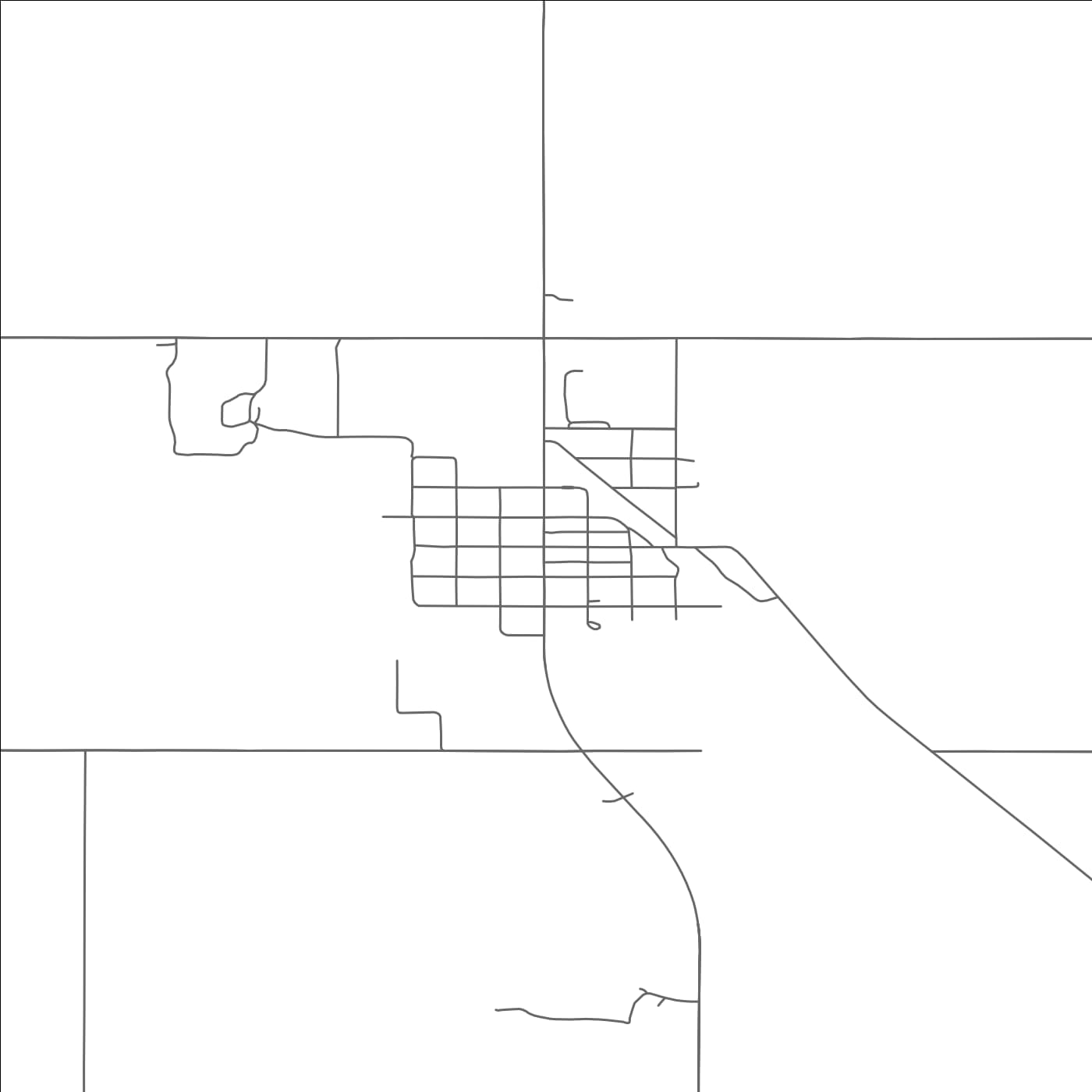 ROAD MAP OF ANETA, NORTH DAKOTA BY MAPBAKES