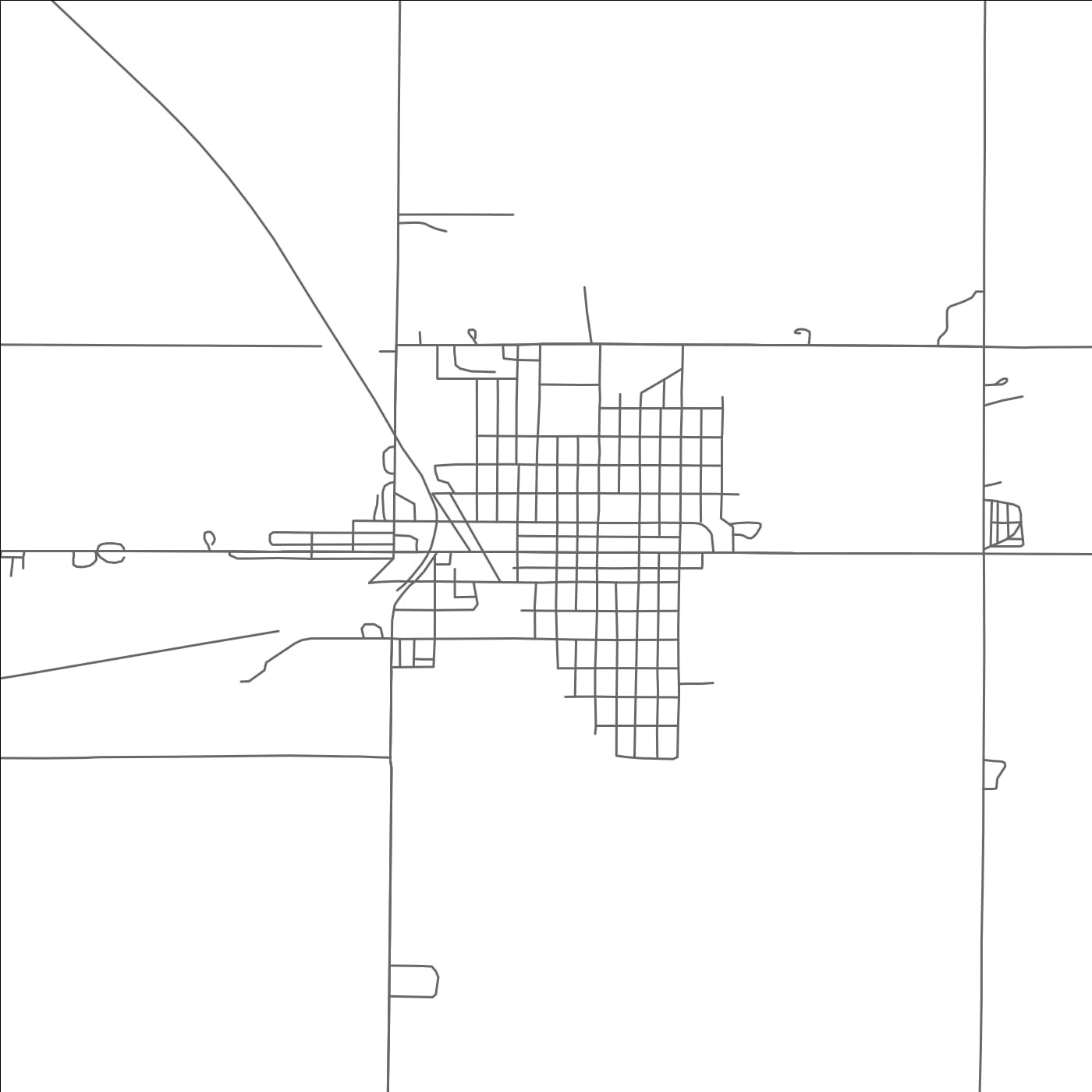 ROAD MAP OF ASHLEY, NORTH DAKOTA BY MAPBAKES