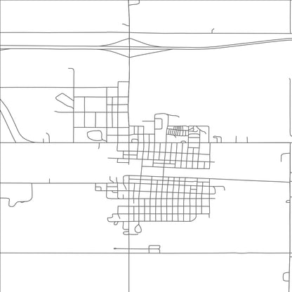 ROAD MAP OF BEACH, NORTH DAKOTA BY MAPBAKES