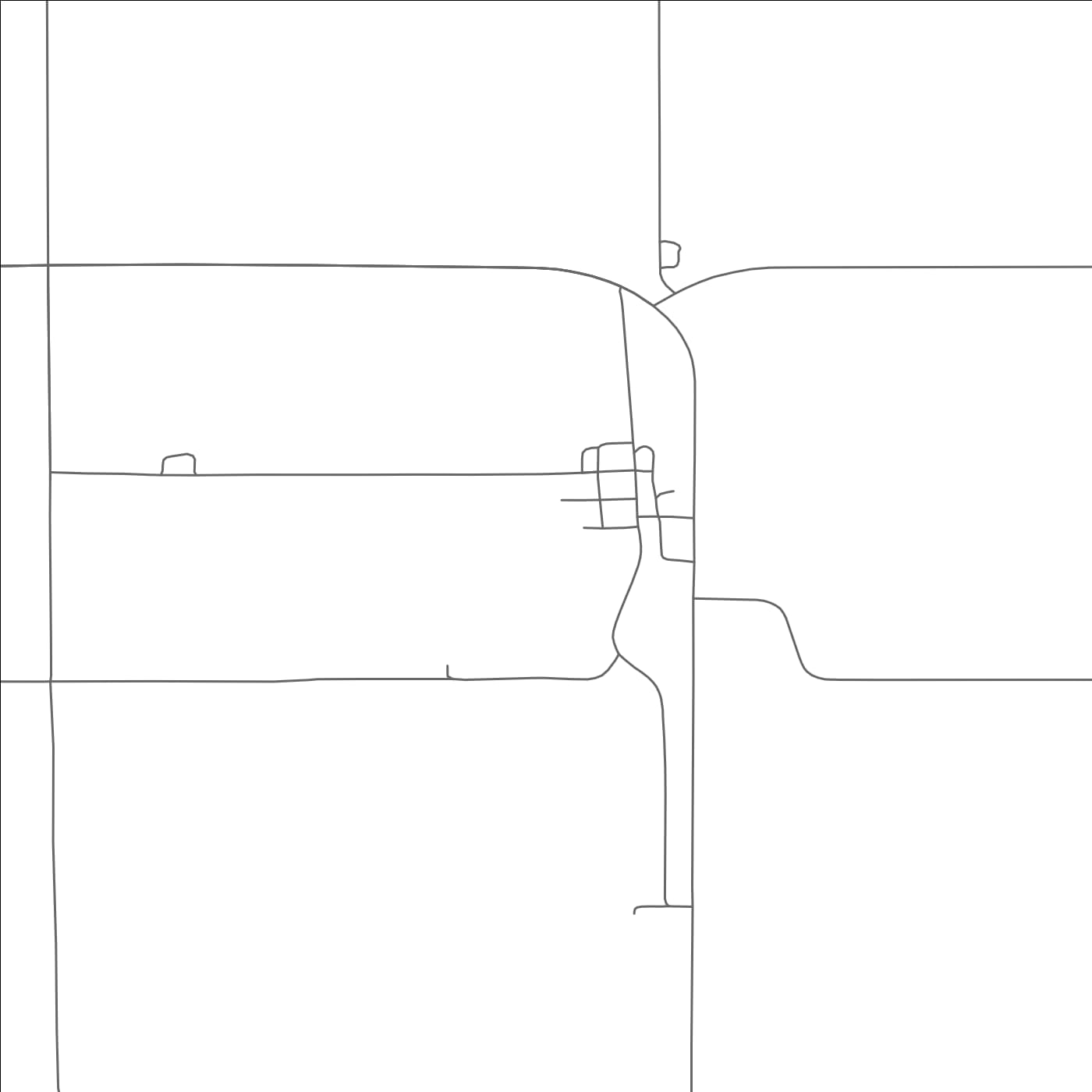 ROAD MAP OF BLANCHARD, NORTH DAKOTA BY MAPBAKES