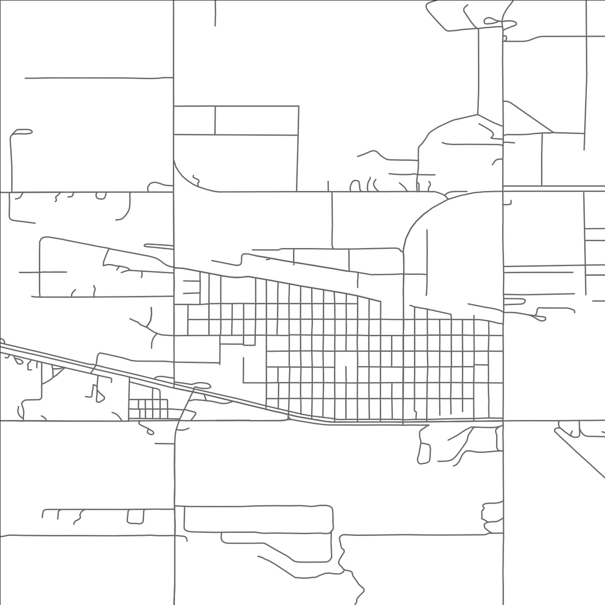 ROAD MAP OF BOWMAN, NORTH DAKOTA BY MAPBAKES