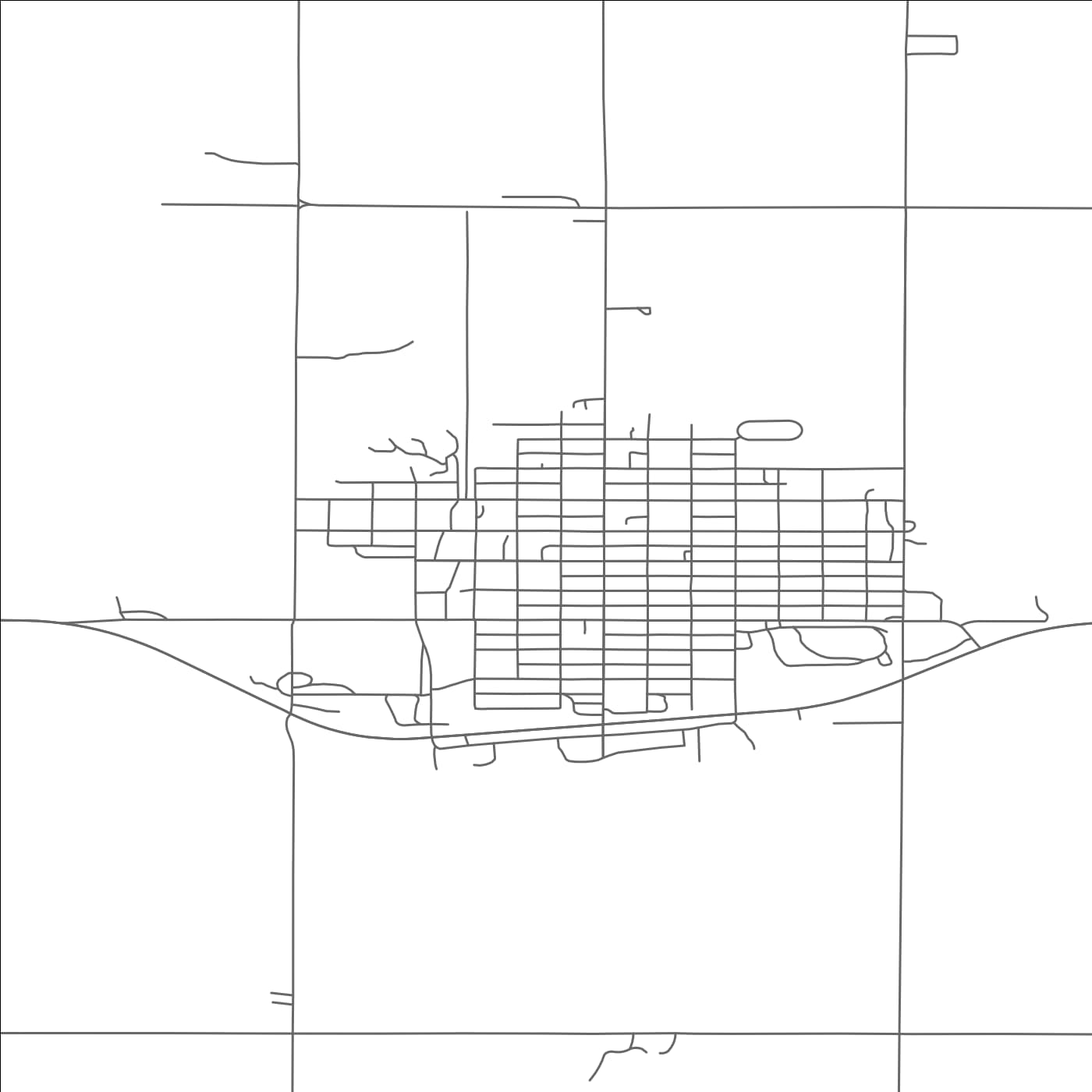 ROAD MAP OF COOPERSTOWN, NORTH DAKOTA BY MAPBAKES