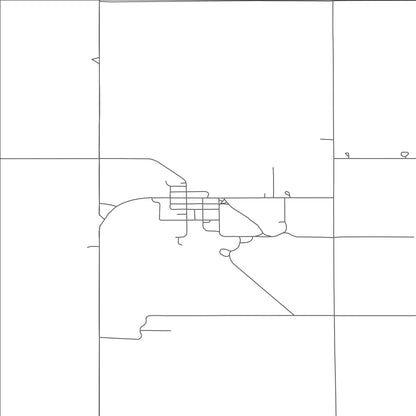 ROAD MAP OF DEERING, NORTH DAKOTA BY MAPBAKES