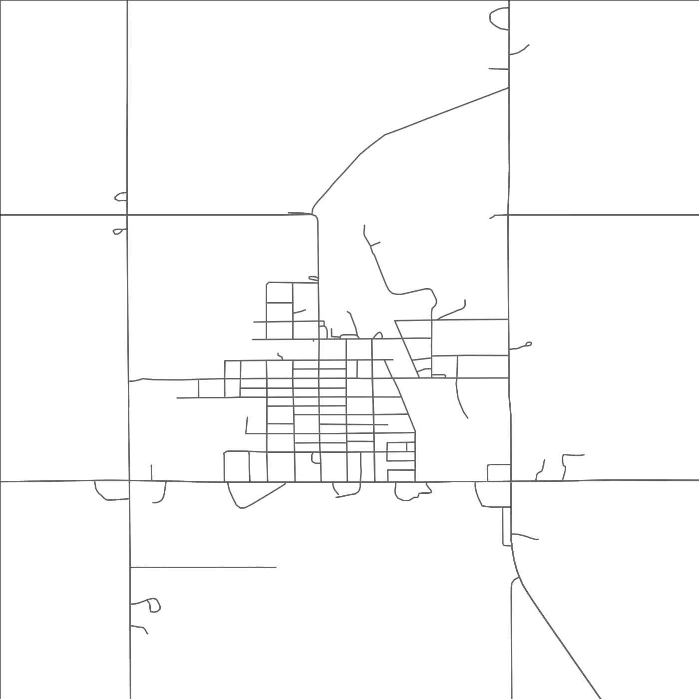 ROAD MAP OF EDGELEY, NORTH DAKOTA BY MAPBAKES