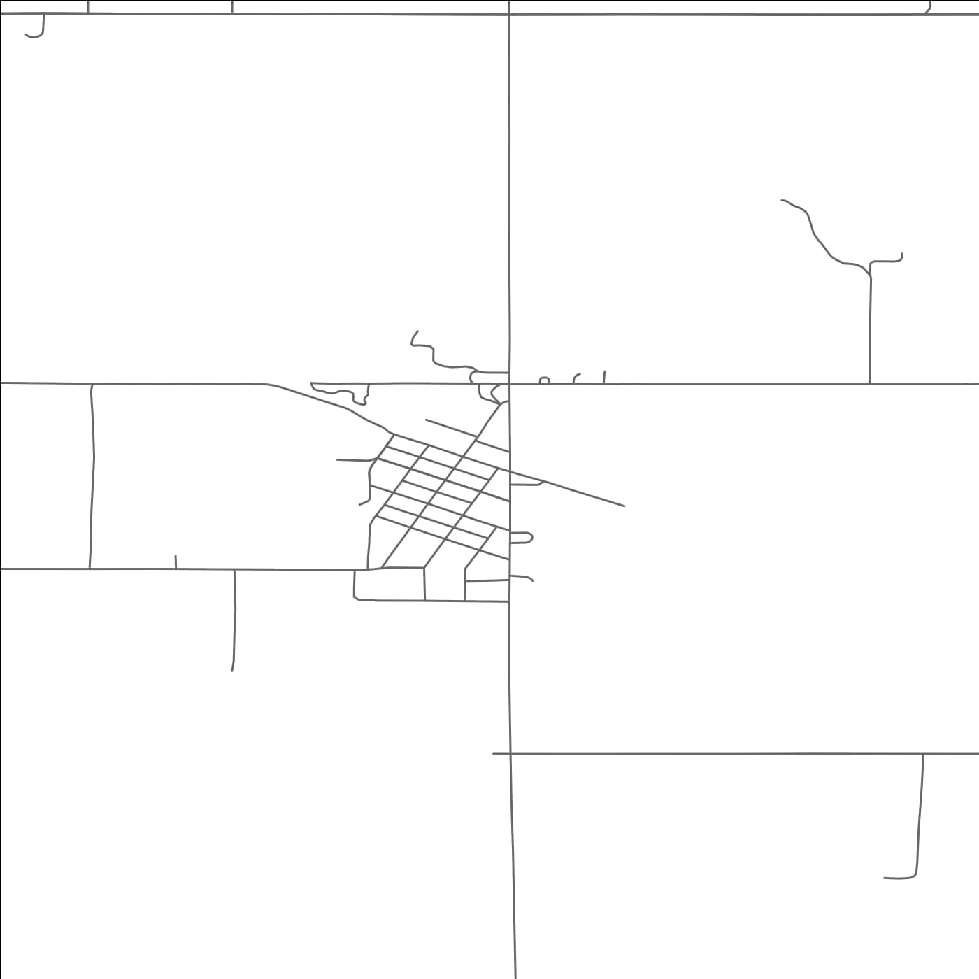 ROAD MAP OF EDINBURG, NORTH DAKOTA BY MAPBAKES