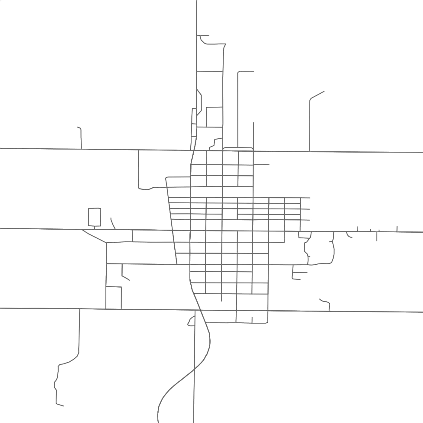 ROAD MAP OF ELLENDALE, NORTH DAKOTA BY MAPBAKES