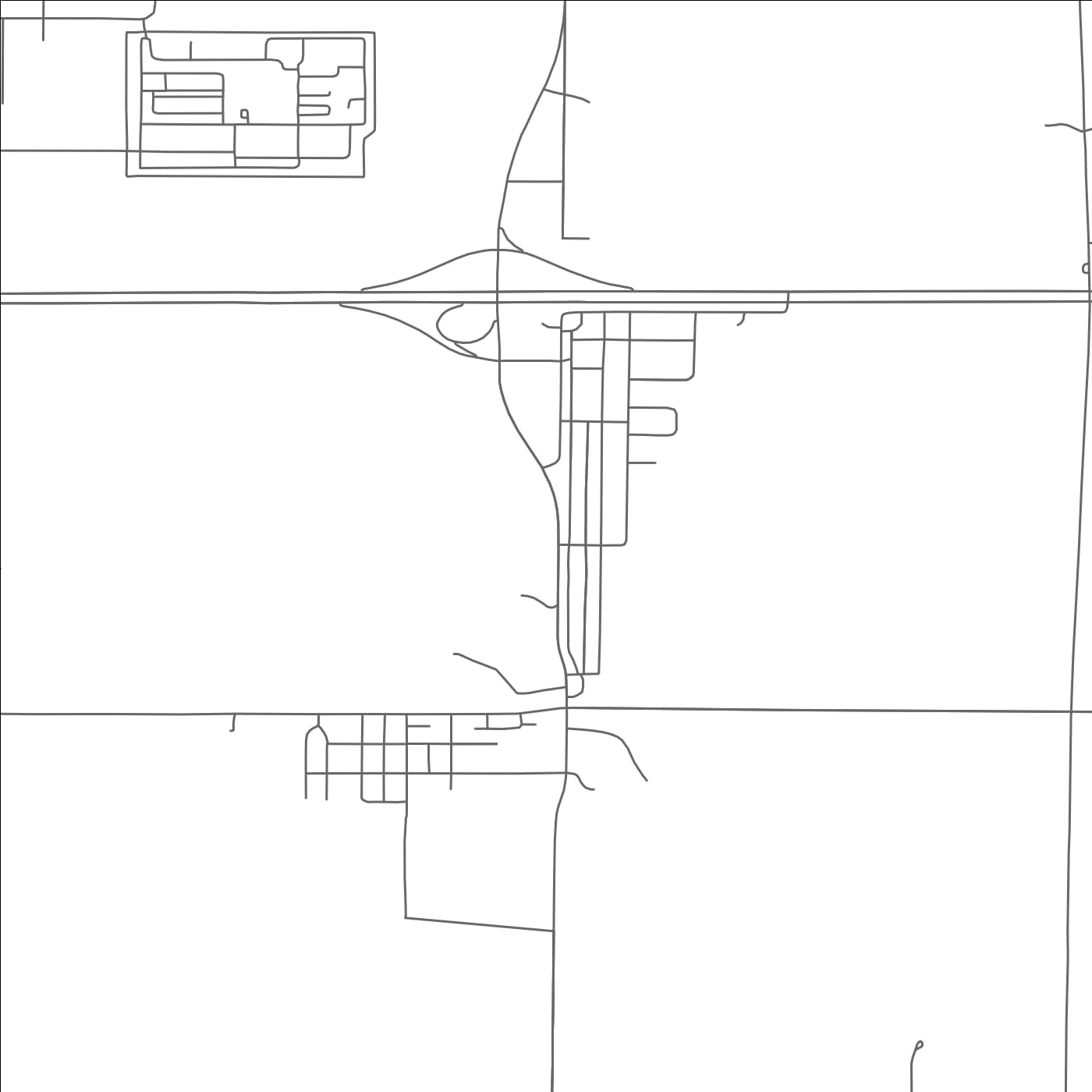 ROAD MAP OF EMERADO, NORTH DAKOTA BY MAPBAKES