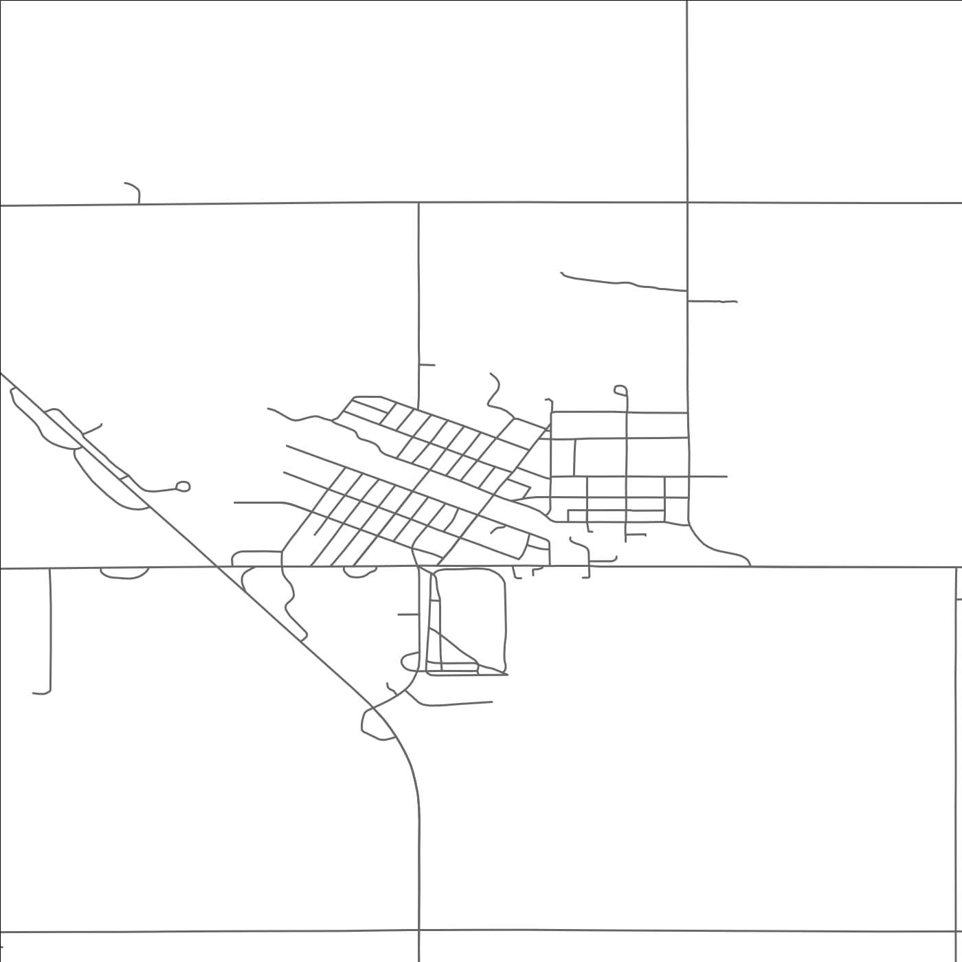 ROAD MAP OF FESSENDEN, NORTH DAKOTA BY MAPBAKES