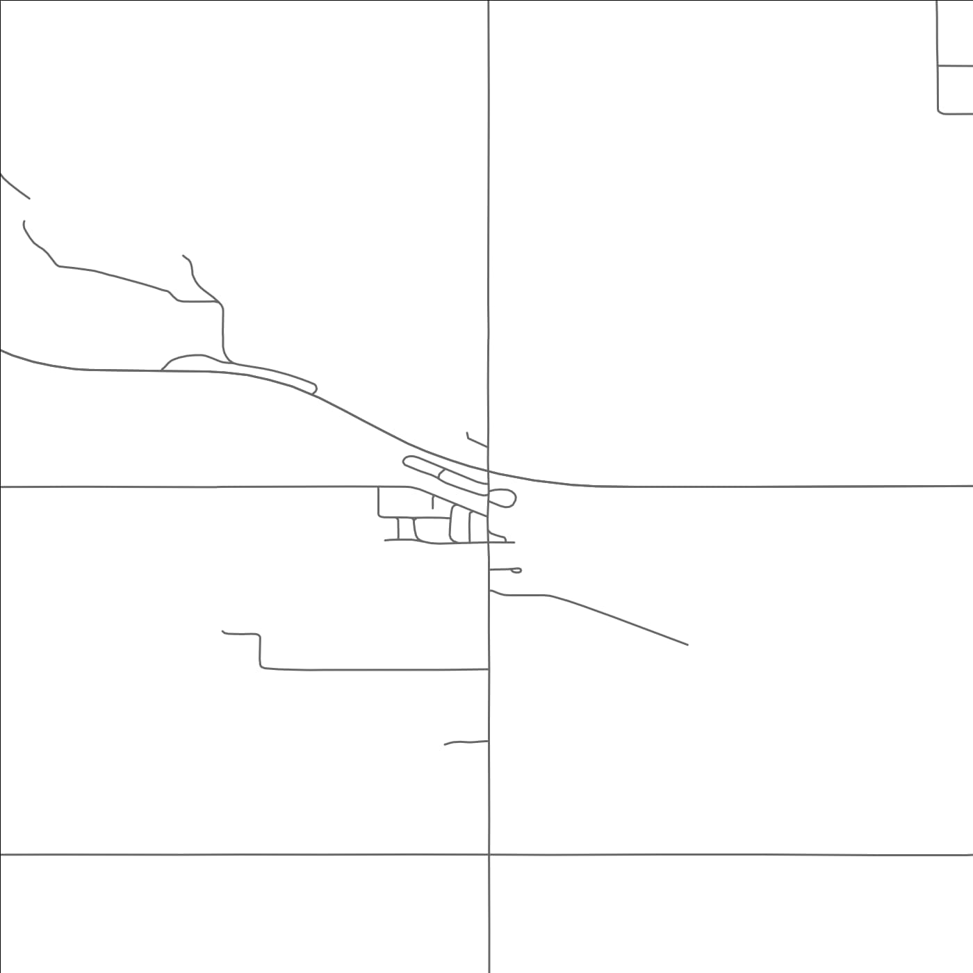 ROAD MAP OF GASCOYNE, NORTH DAKOTA BY MAPBAKES