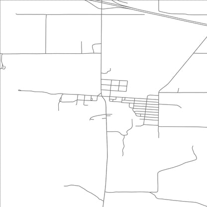 ROAD MAP OF GLADSTONE, NORTH DAKOTA BY MAPBAKES