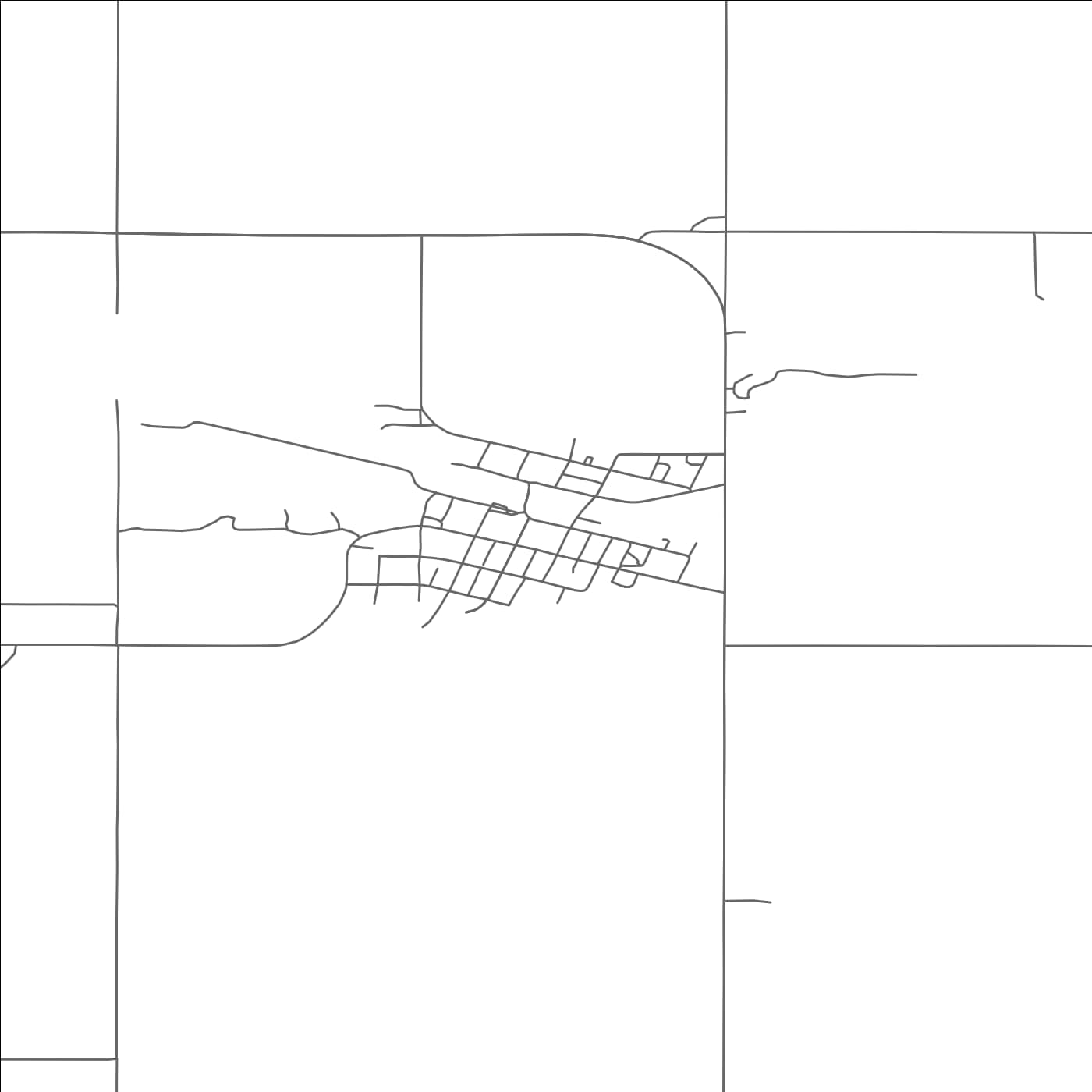 ROAD MAP OF GOODRICH, NORTH DAKOTA BY MAPBAKES