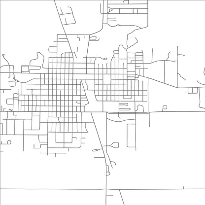 ROAD MAP OF GRAFTON, NORTH DAKOTA BY MAPBAKES